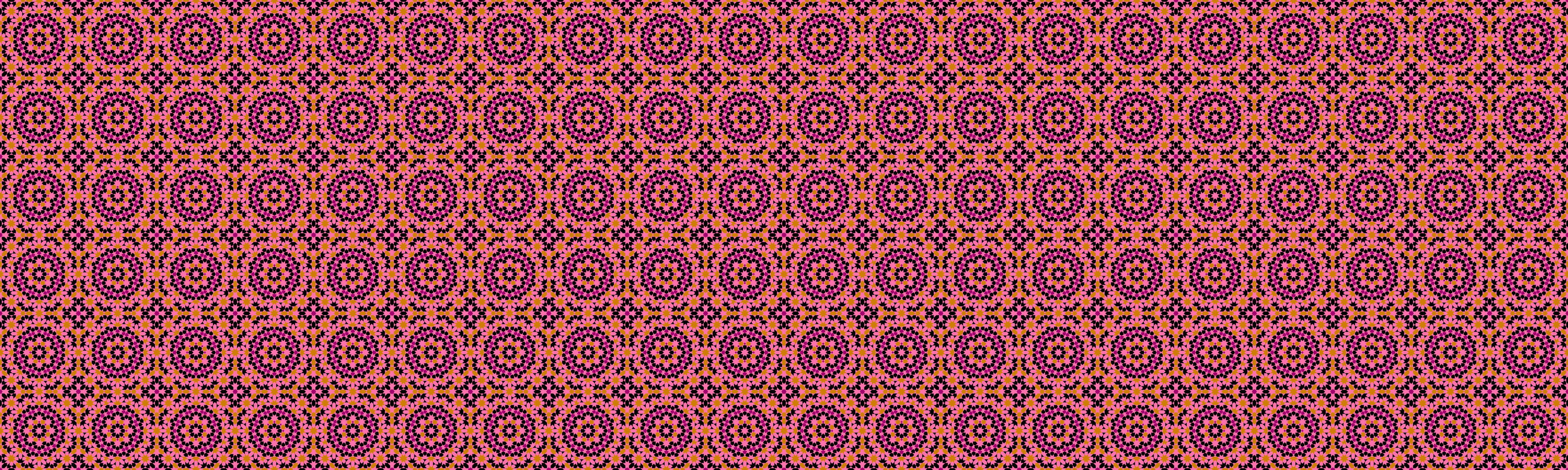 Fototapete Pink mit Mosaikmuster im Grafik Stil