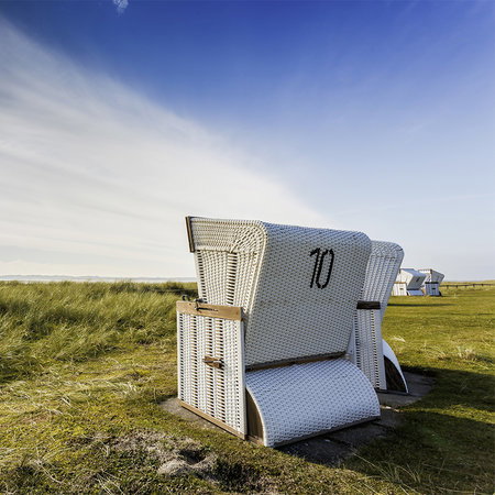 Strandkorb, Rattankorb, Strandkorb 10, Sitzkorb, Korb mit Nummer