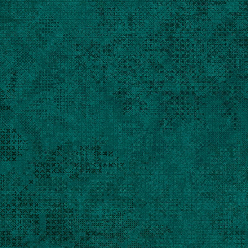         Pixel Style Cross Pattern Wallpaper - Groen, Zwart
    