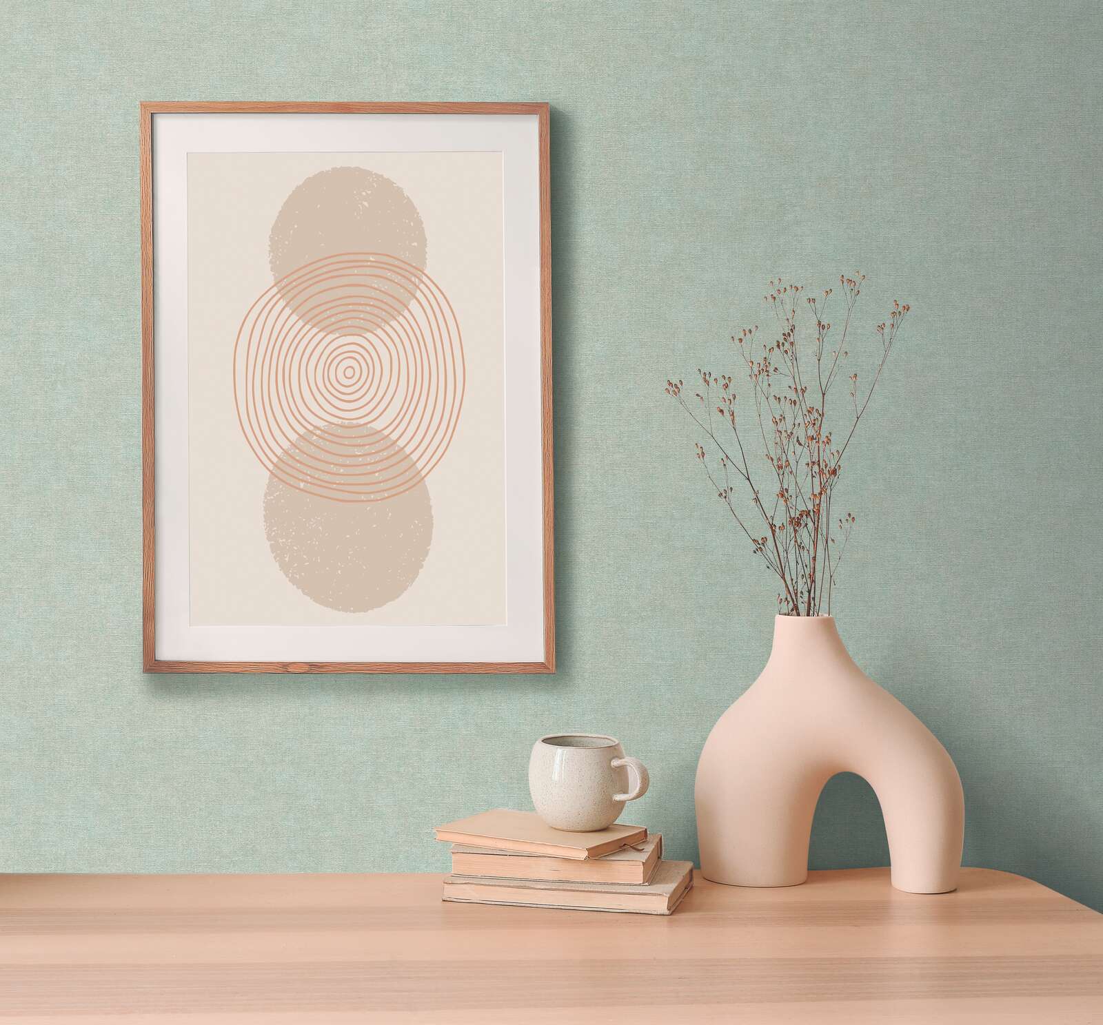 abstrakte-kunst, gerahmtes-plakat, geometrisches-muster, neutrale-töne, wohn-deko
