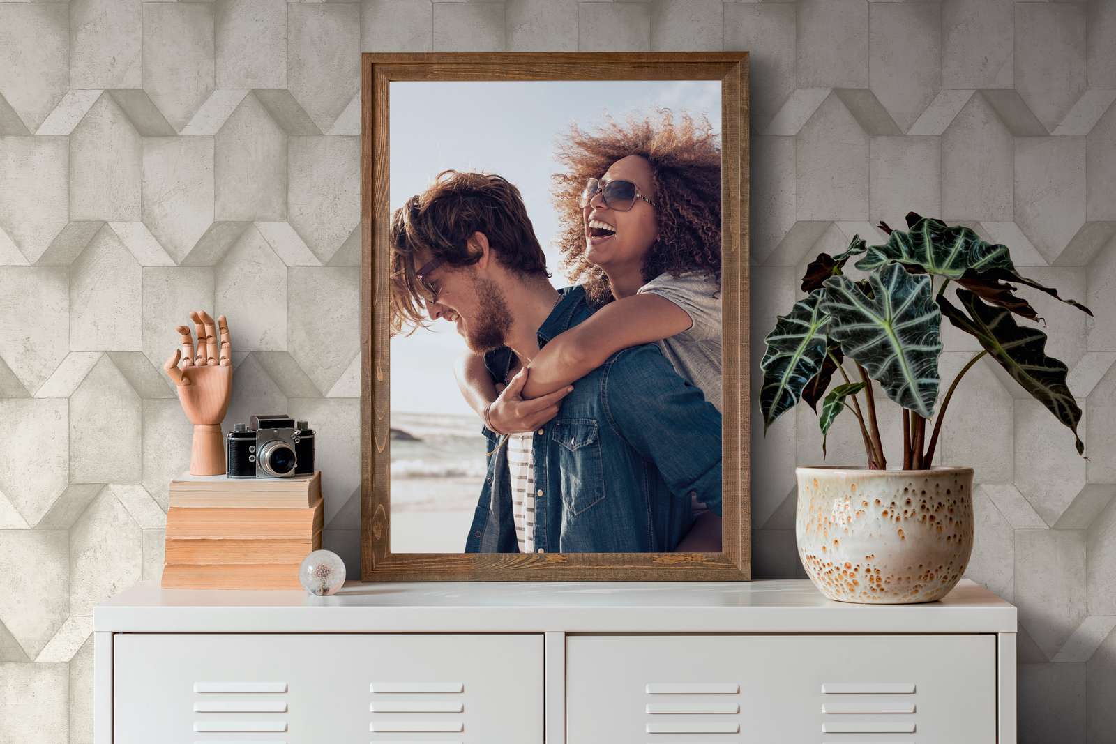             3D Tapete Kalkstein mit Strukturdesign – Weiß, Grau
        