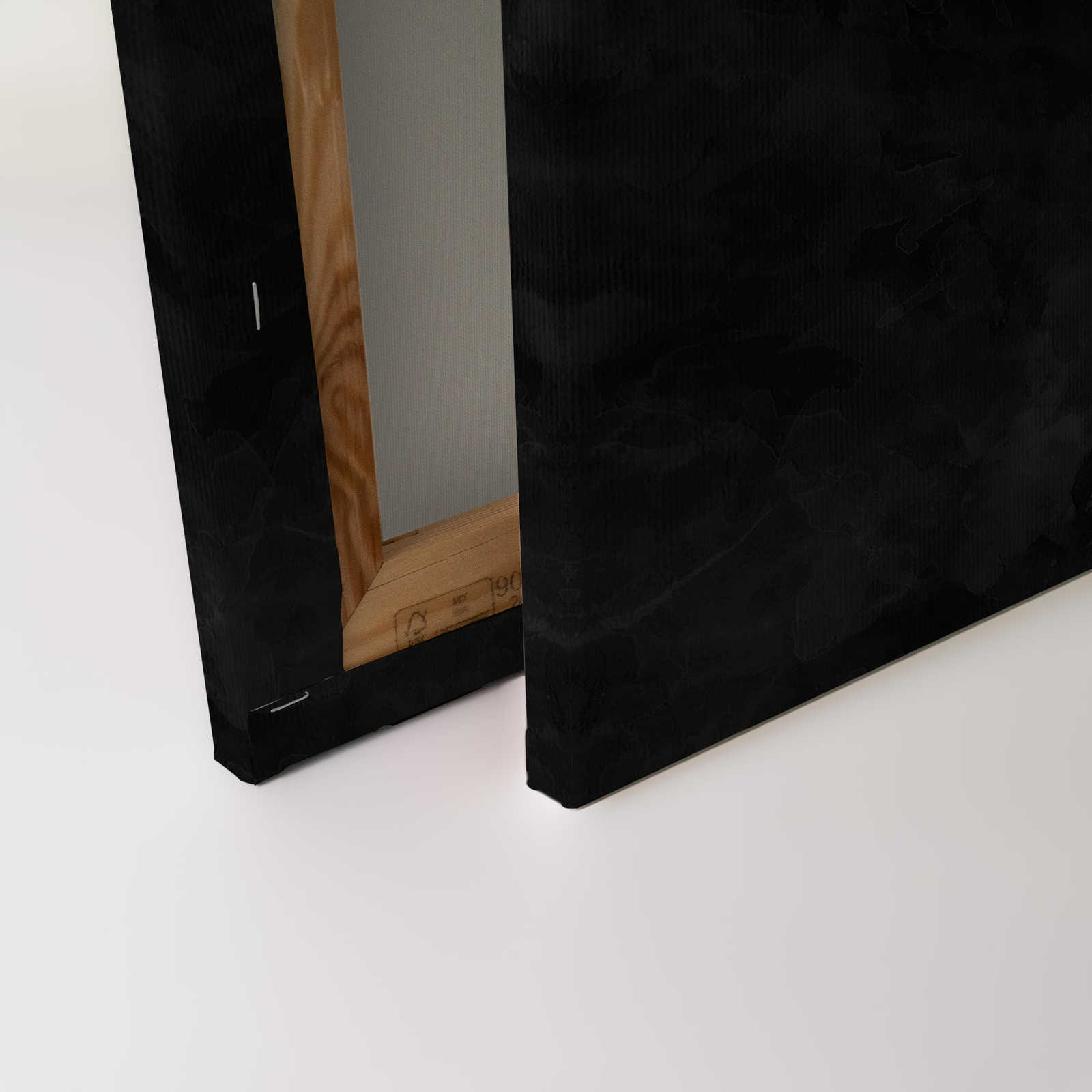 Koi Leinwandbild Schwarz-Weiß im Kreidetafel-Look – 0,90 m x 0,60 m