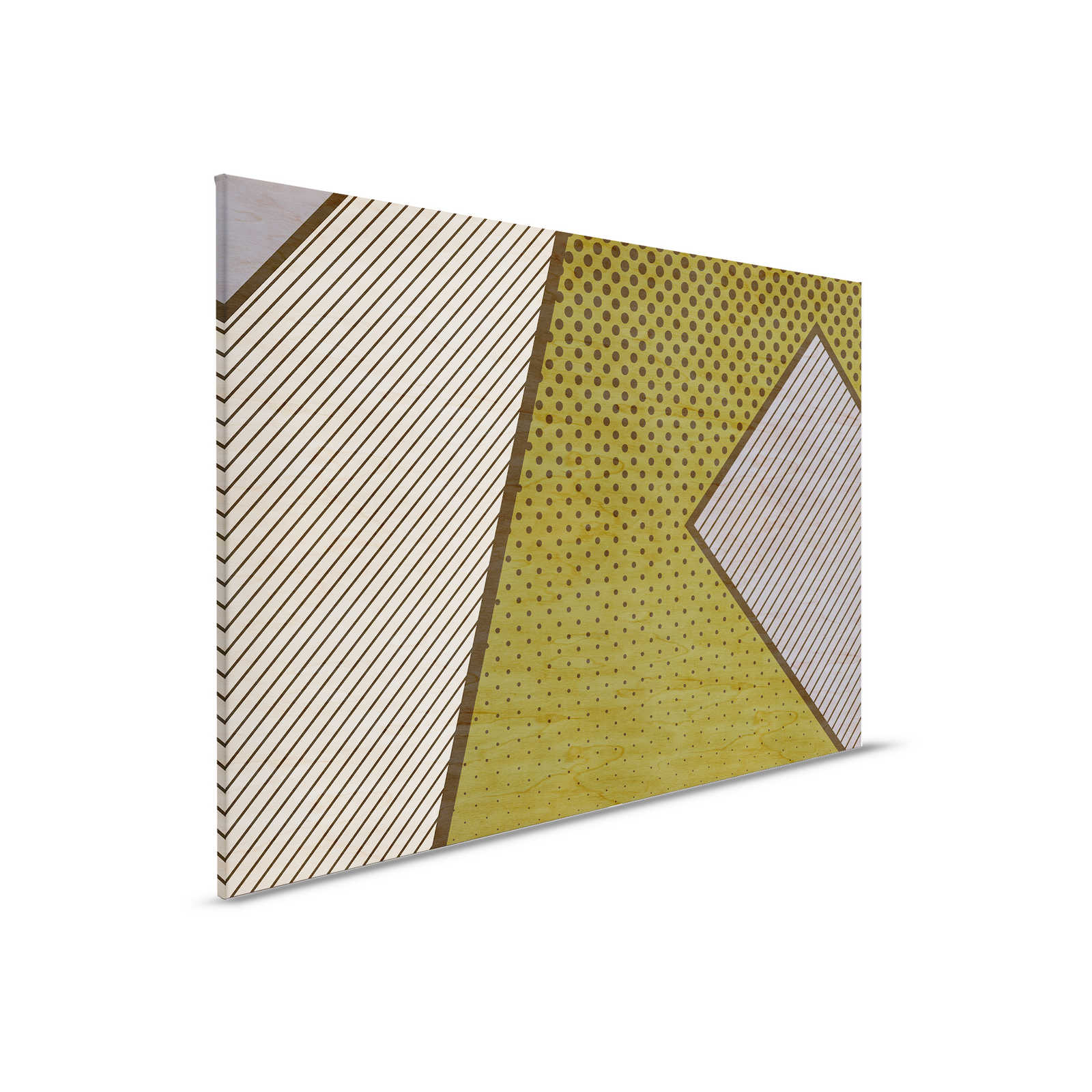         Bird gang 2 - Leinwandbild, modernes Muster im Pop Art Stil- Sperrholz Struktur – 0,90 m x 0,60 m
    