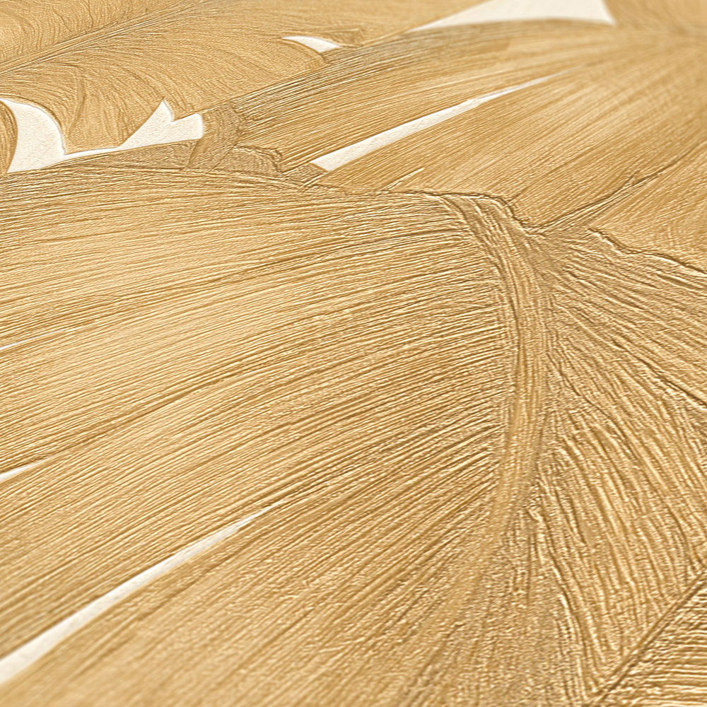             VERSACE behang met palmbomen & goudeffect - crème, metallic
        