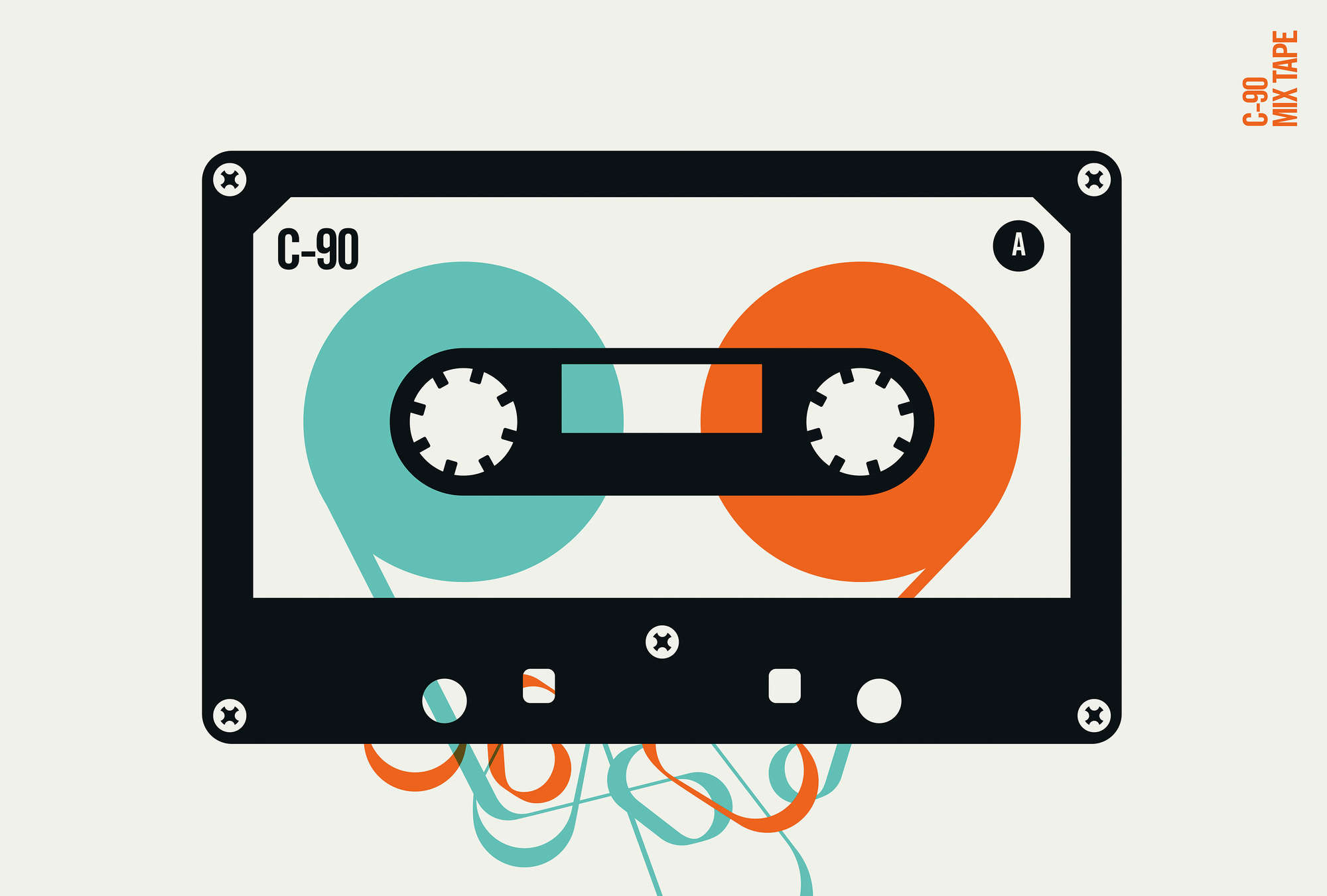 kassette, band, audio, retro, kassettenspieler