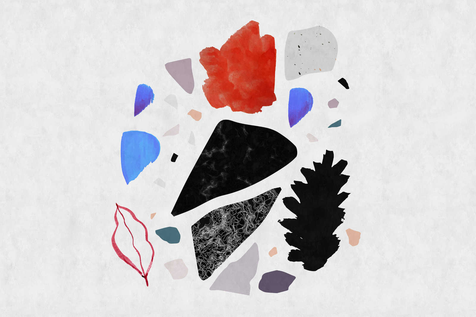             Terrazzo 3 - Aquarell Terrazzo Wanddeko als Leinwandbild - Löschpapier Struktur – 0,90 m x 0,60 m
        