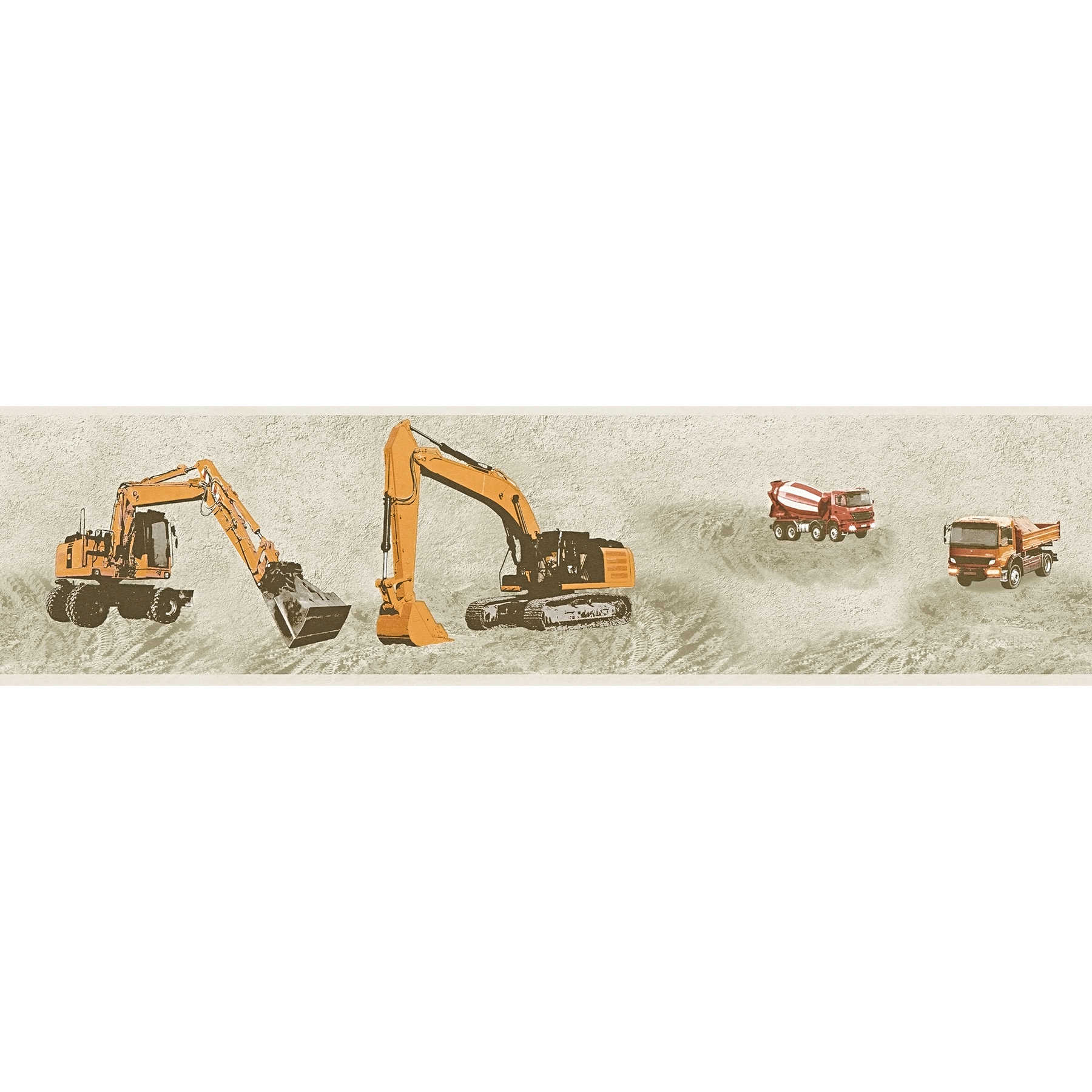         Border for Nursery construction site & excavator - Beige
    