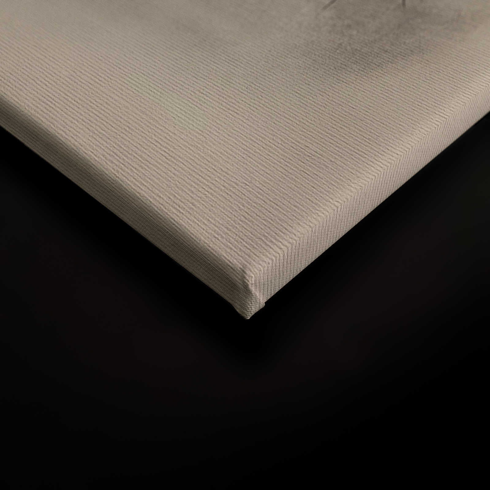             On the Grass 1 - Leinwandbild Reh & Hirsch Vintage Zeichnung in Beige – 0,90 m x 0,60 m
        