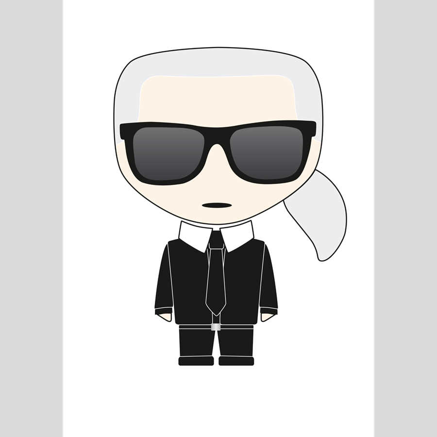         Papier peint Karl LAGERFELD Iconic Karl - Blanc
    