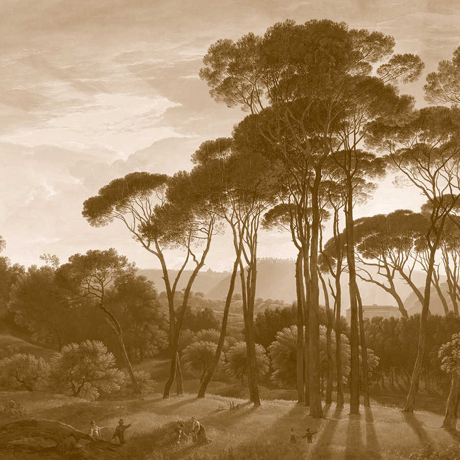         Fototapete Landschaft im historischen Kunststil – Bunt, Braun, Grün
    