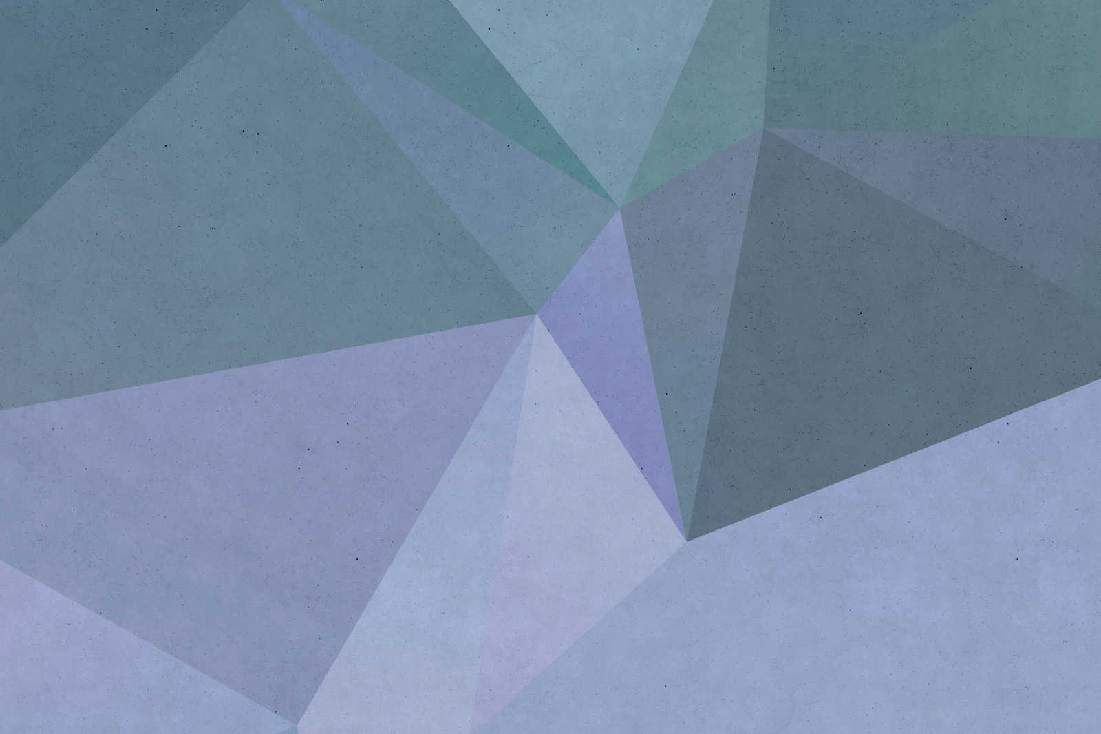 Leinwandbild 3D Optik geometrisch | blau, grün – 0,90 m x 0,60 m