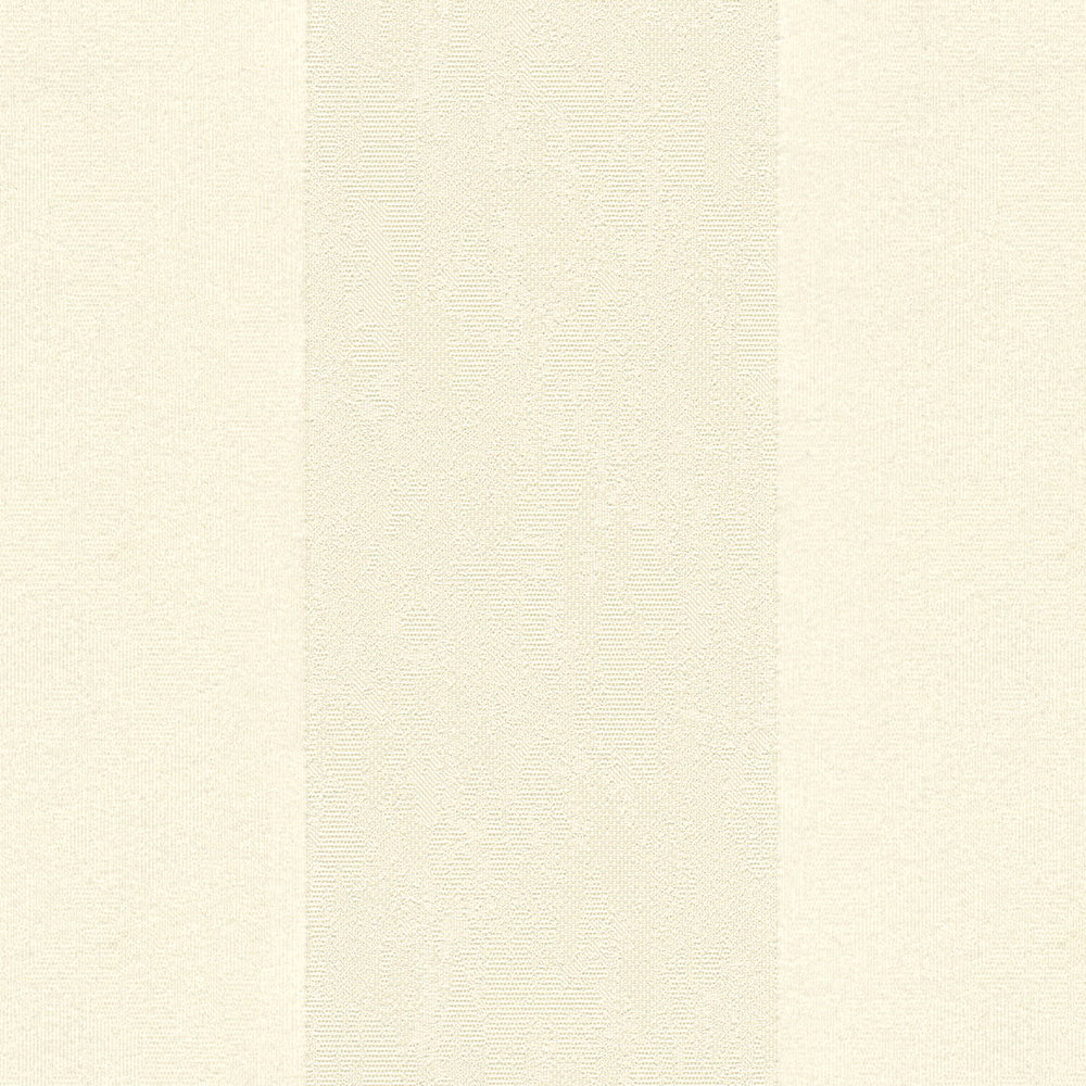             Elegante Tapete mit samtigen Blockstreifen auf Kompaktvinyl – Creme
        