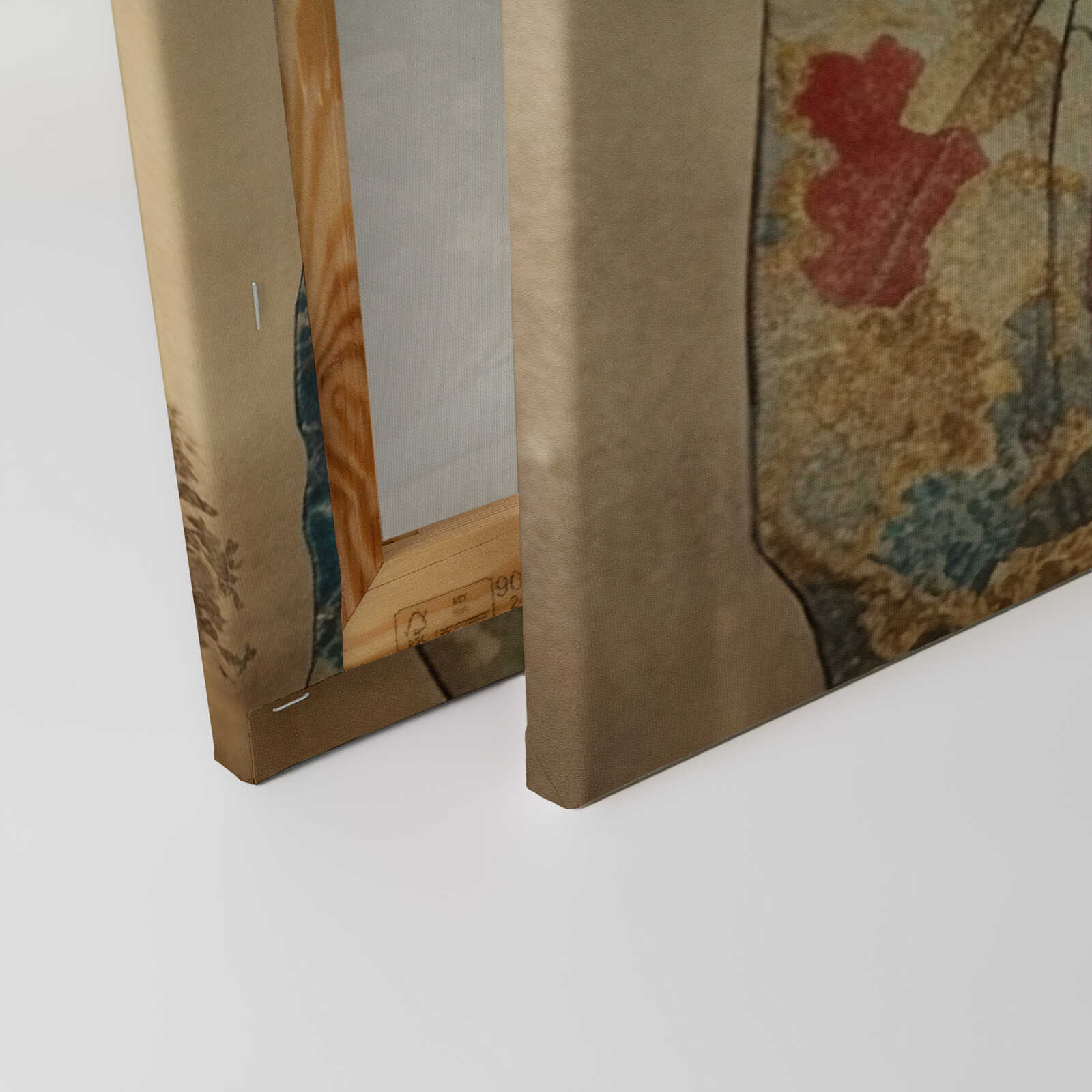             Eleganz der Geisha - Traditionelle Kunst auf Leinwand – 30 x 45 cm - Bunt, Beige
        