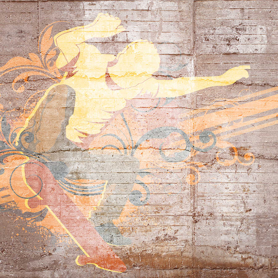  Street art,  Graffiti,  Frau silhouette,  Kontrastfarben,  Wandgestaltung