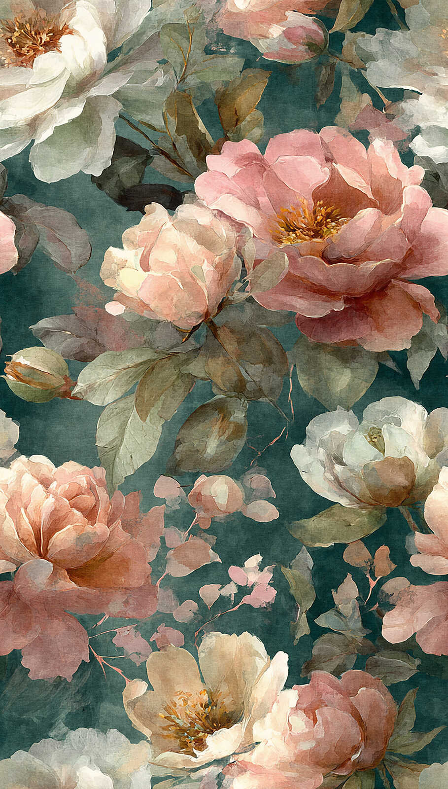 blumen, rosen, pflanzen, muster, blumenprint