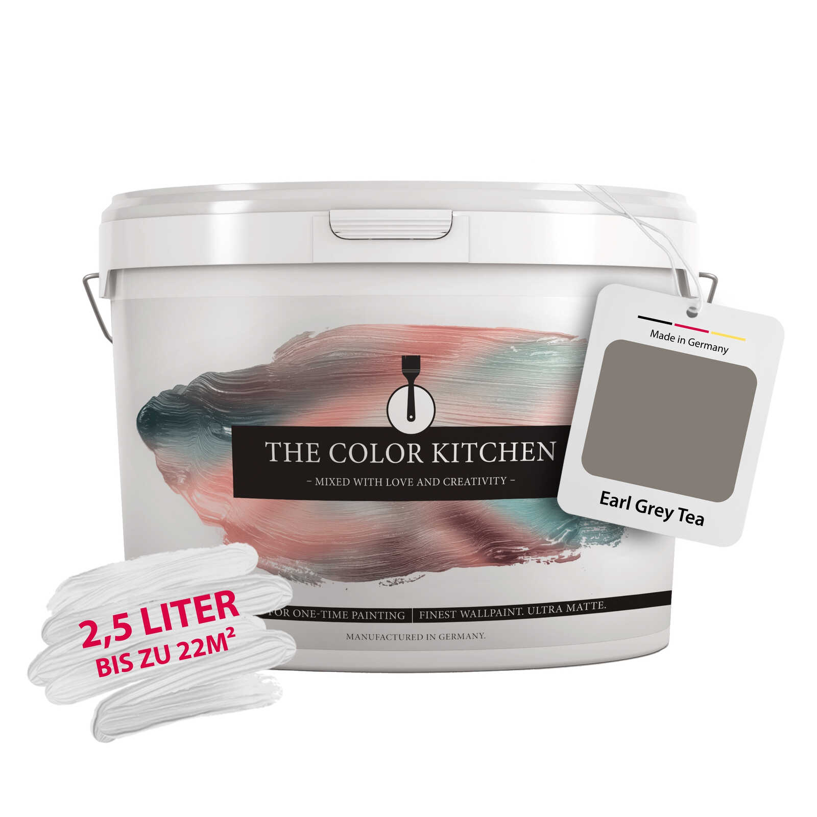 Kunstwerk-Farben, Wandfarbe, Leinwandfarben, Malerei-Set, Earl Grey Tee Tag