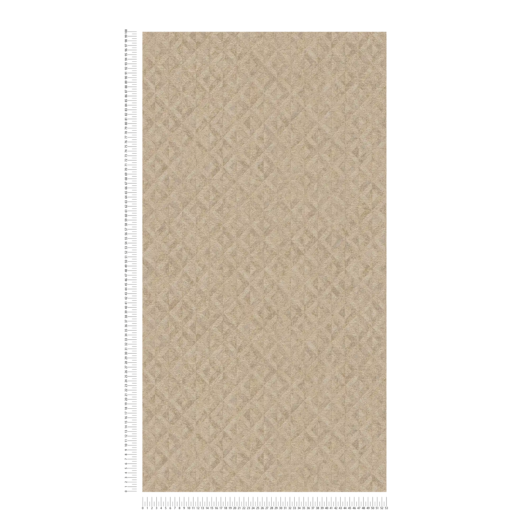             Mustertapete mit abstraktem Design– Beige, Gold
        