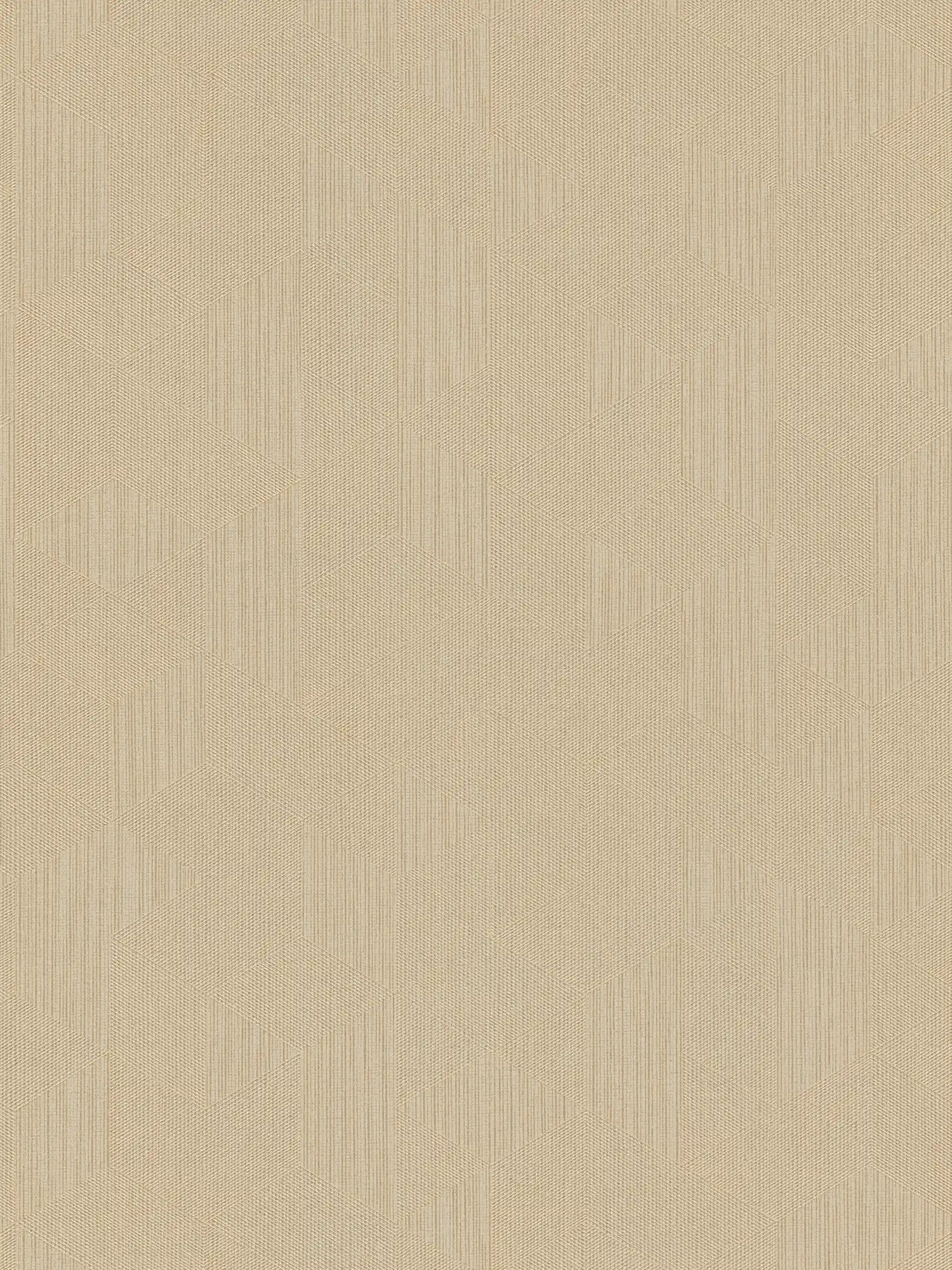         Golden wallpaper with graphic pattern in retro style - gold, beige
    