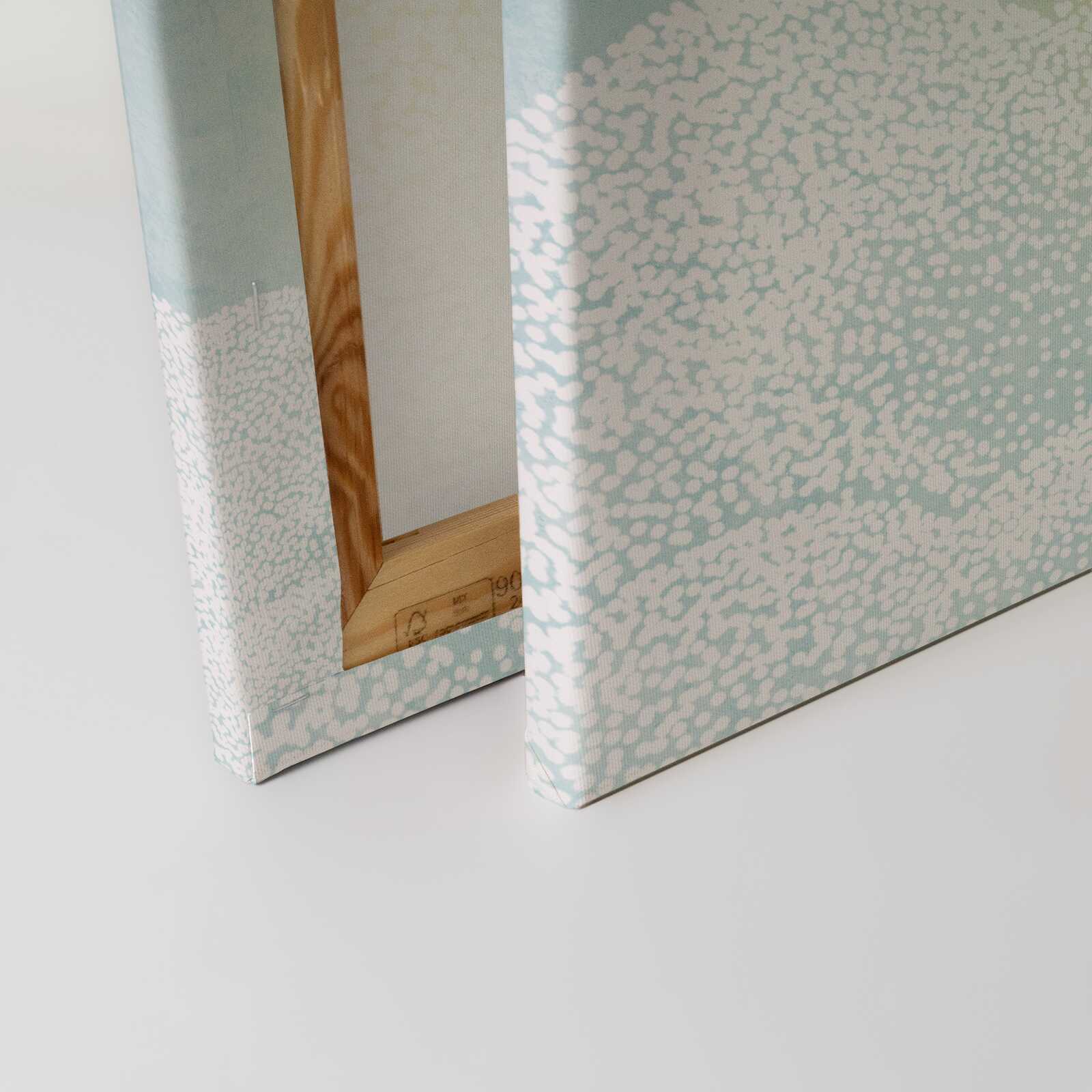             Leinwandbild Sonnenschein über den Wolken - Sanfte Pastellfarben für warme Akzente im Kinderzimmer – 30 x 30 cm - Blau, Gelb
        