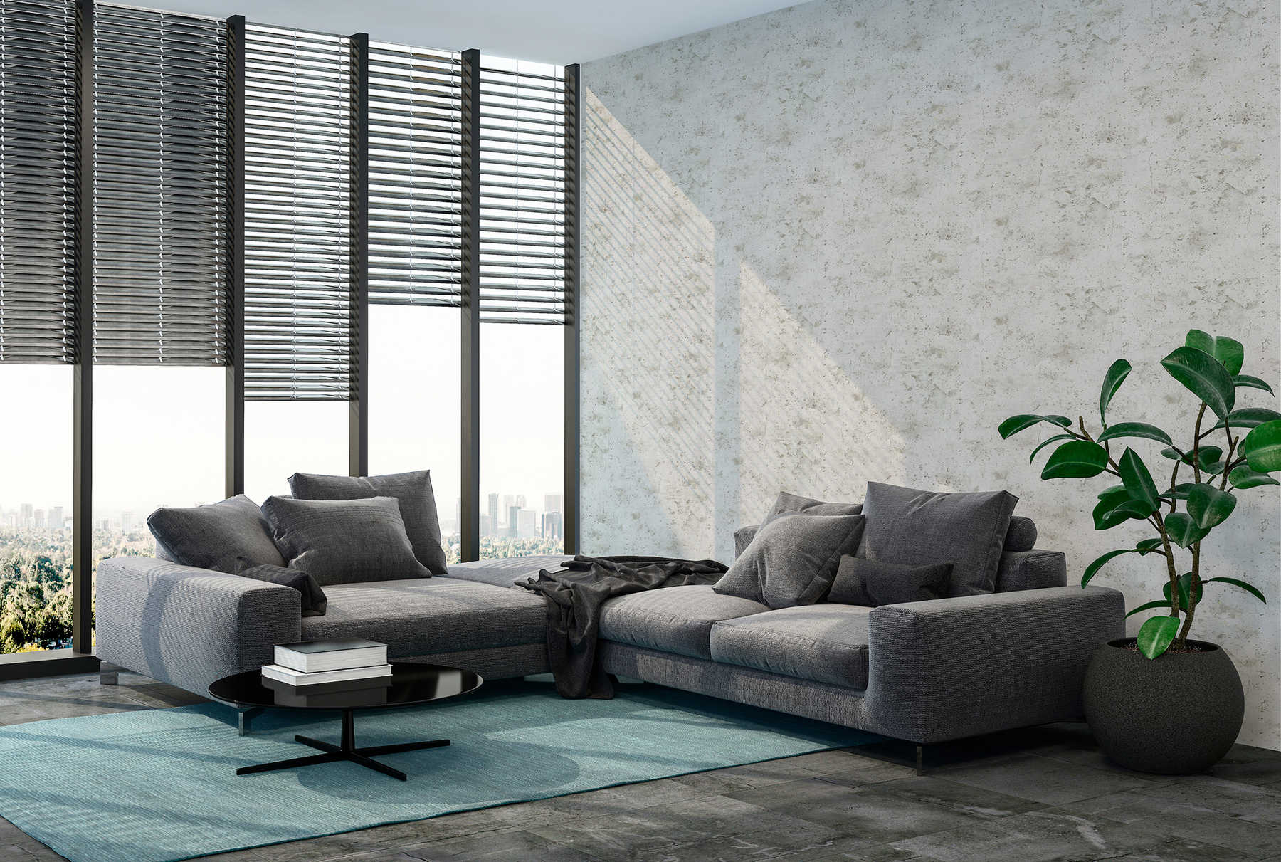 Betontapete im Industrial Style – Grau
