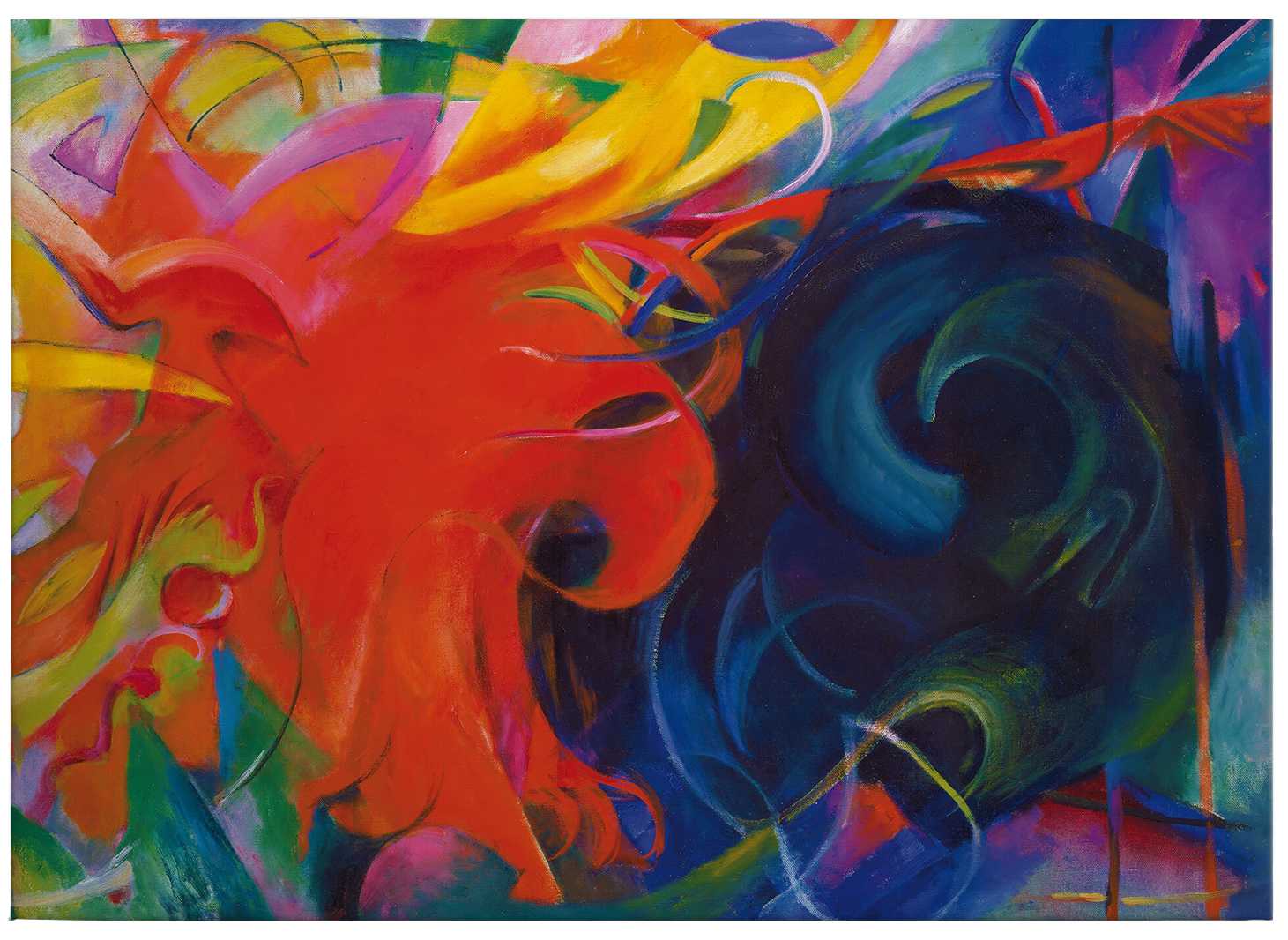             Leinwandbild 'Kämpfende Gestalten' von Franz Marc – 0,70 m x 0,50 m
        