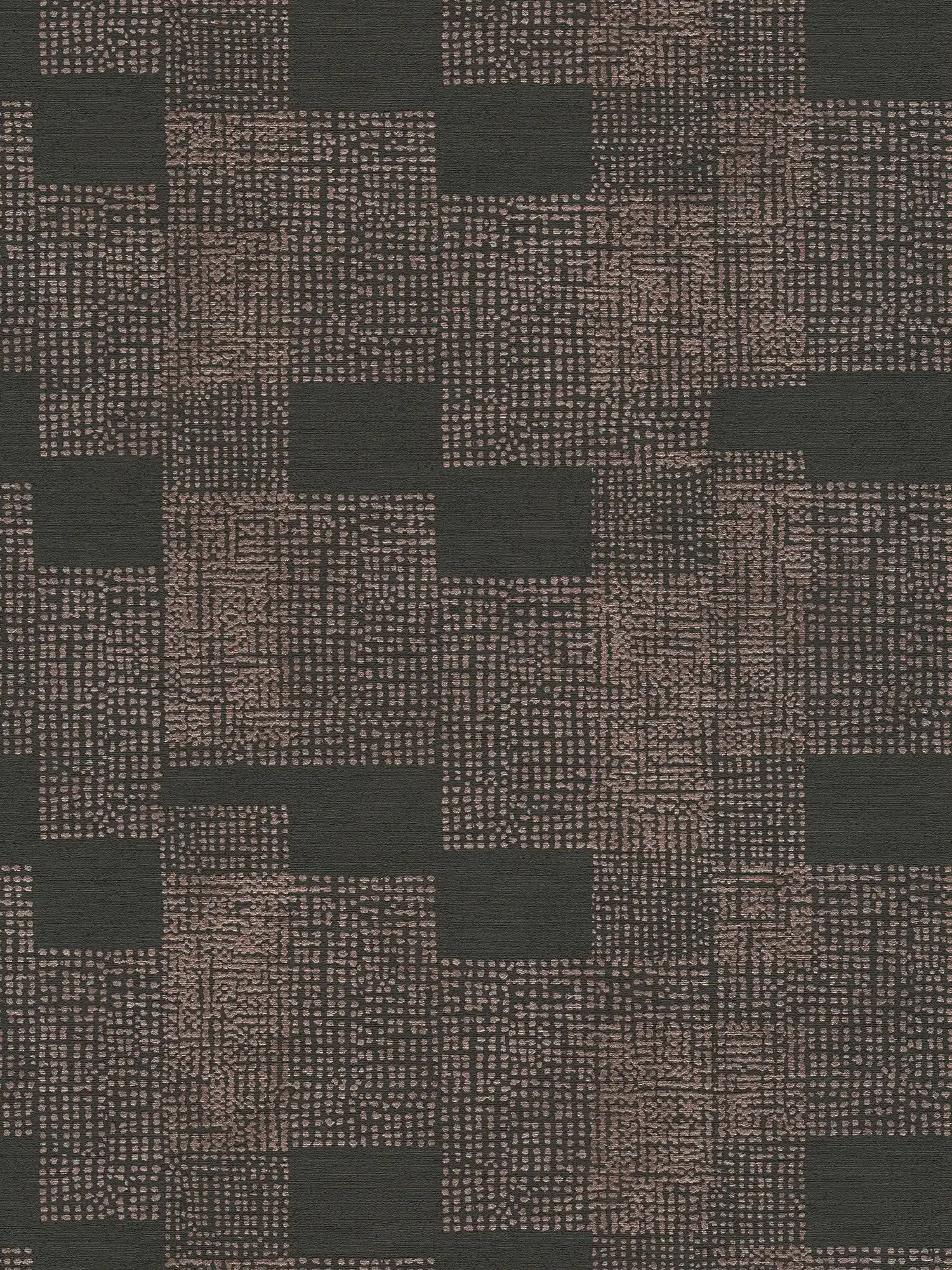 Geometric wallpaper ethnic design - black, metallic