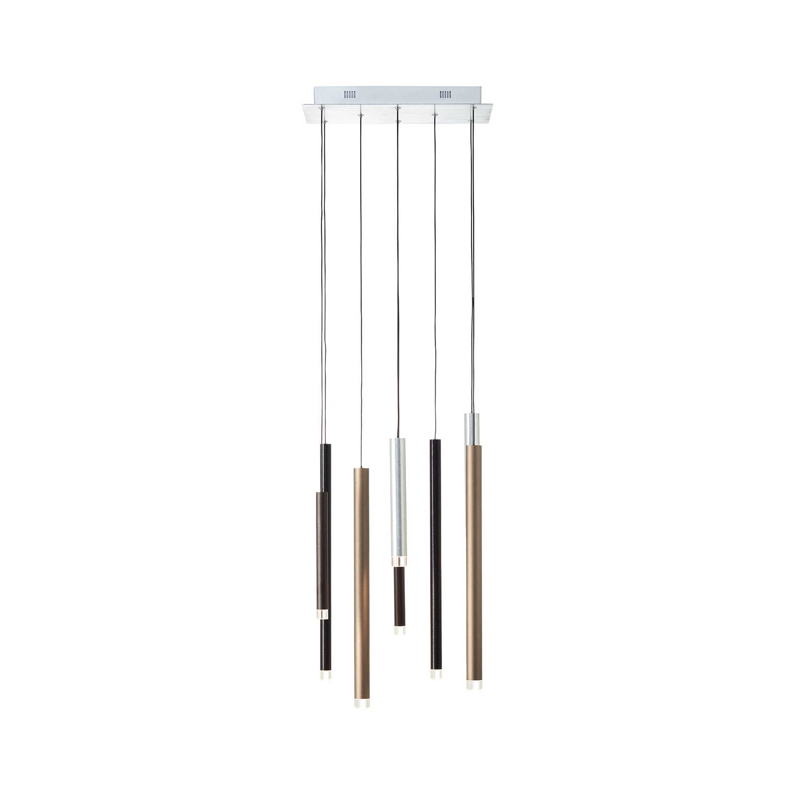 Metal pendant light - Eddy 5 - Brown