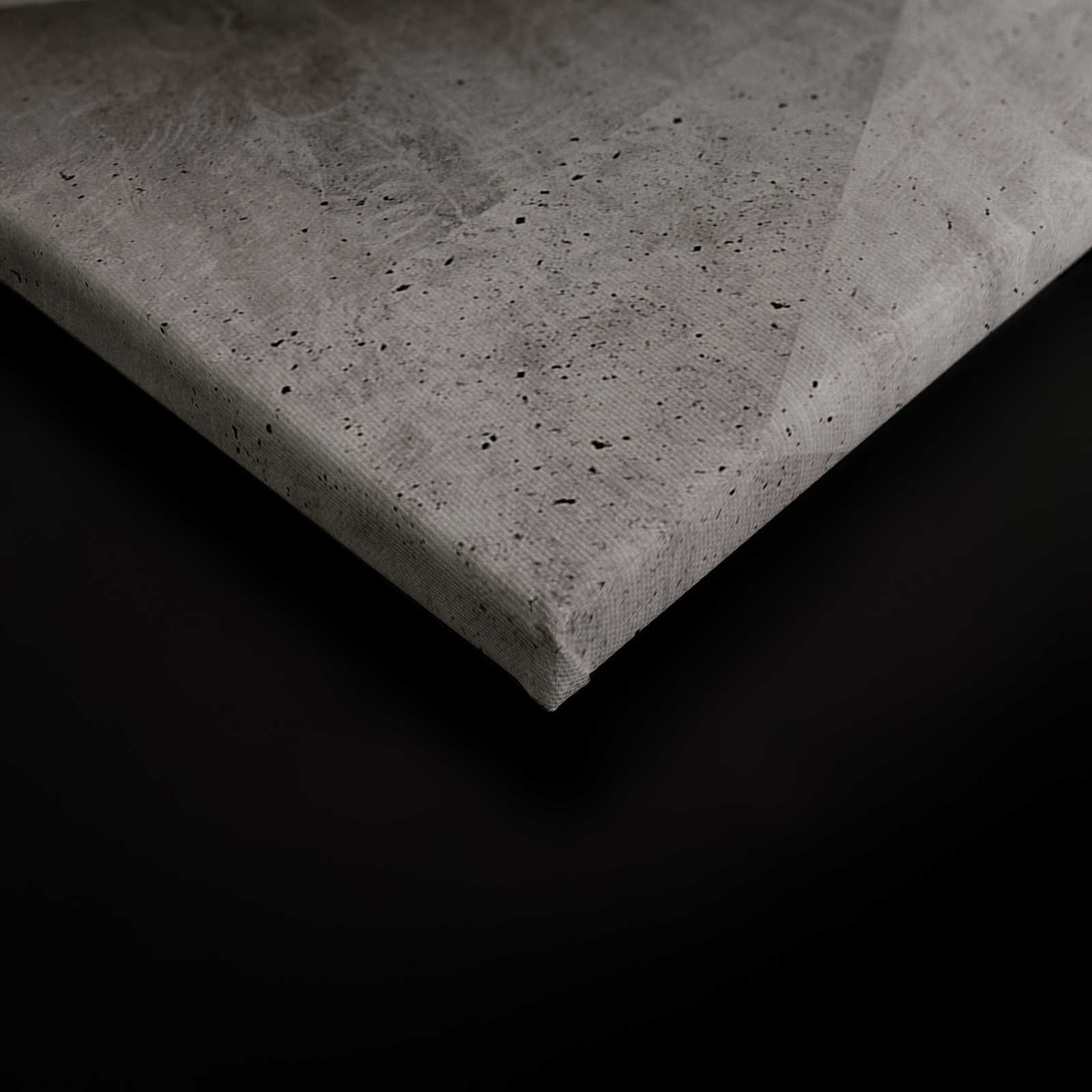             Boulder 1 - Coole 3D Beton-Polygone Leinwandbild – 0,90 m x 0,60 m
        