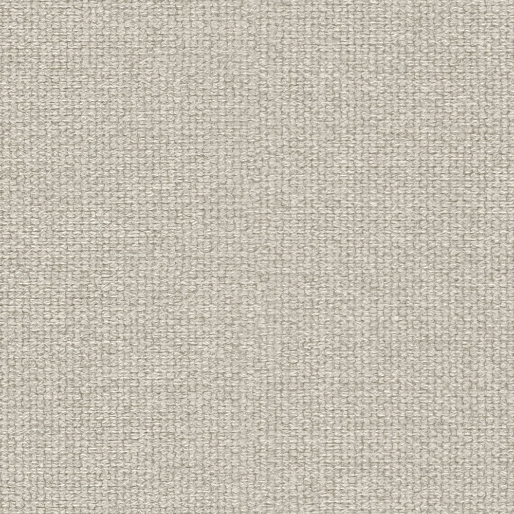 Leinenoptik Tapete mit Strukturoberfläche, einfarbig – Beige, Grau