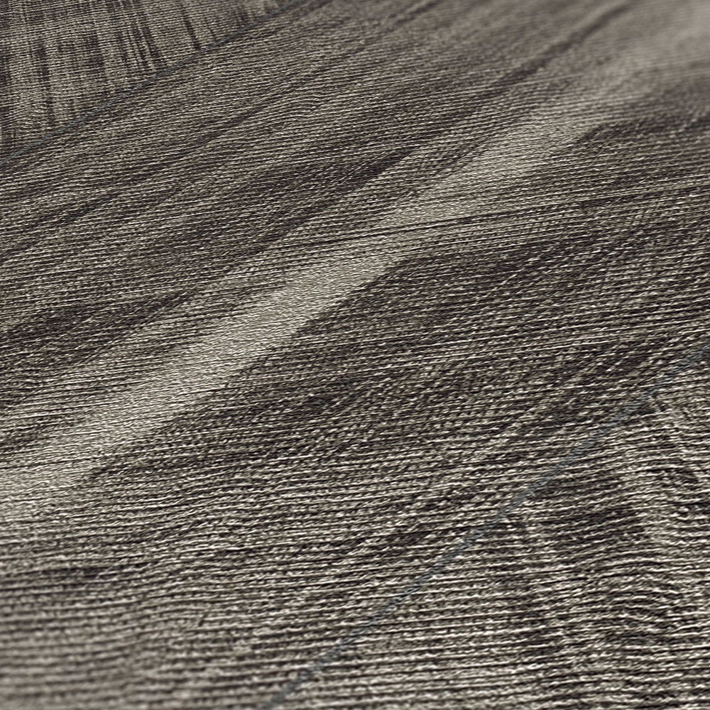             Textiloptik Tapete mit Rauten Muster – Metallic, Grau
        