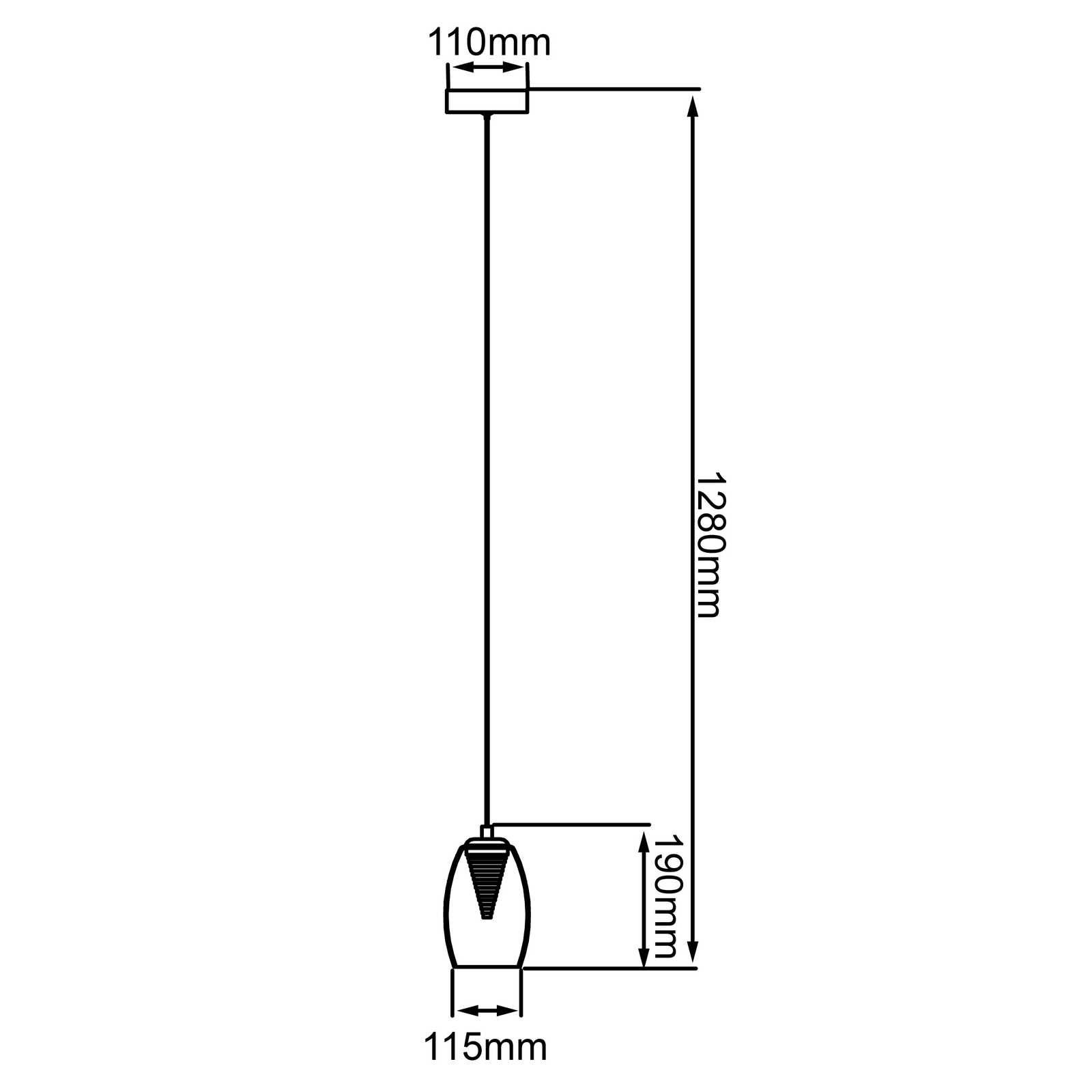             Pendelleuchte aus Glas - Linn 1 – Grau
        