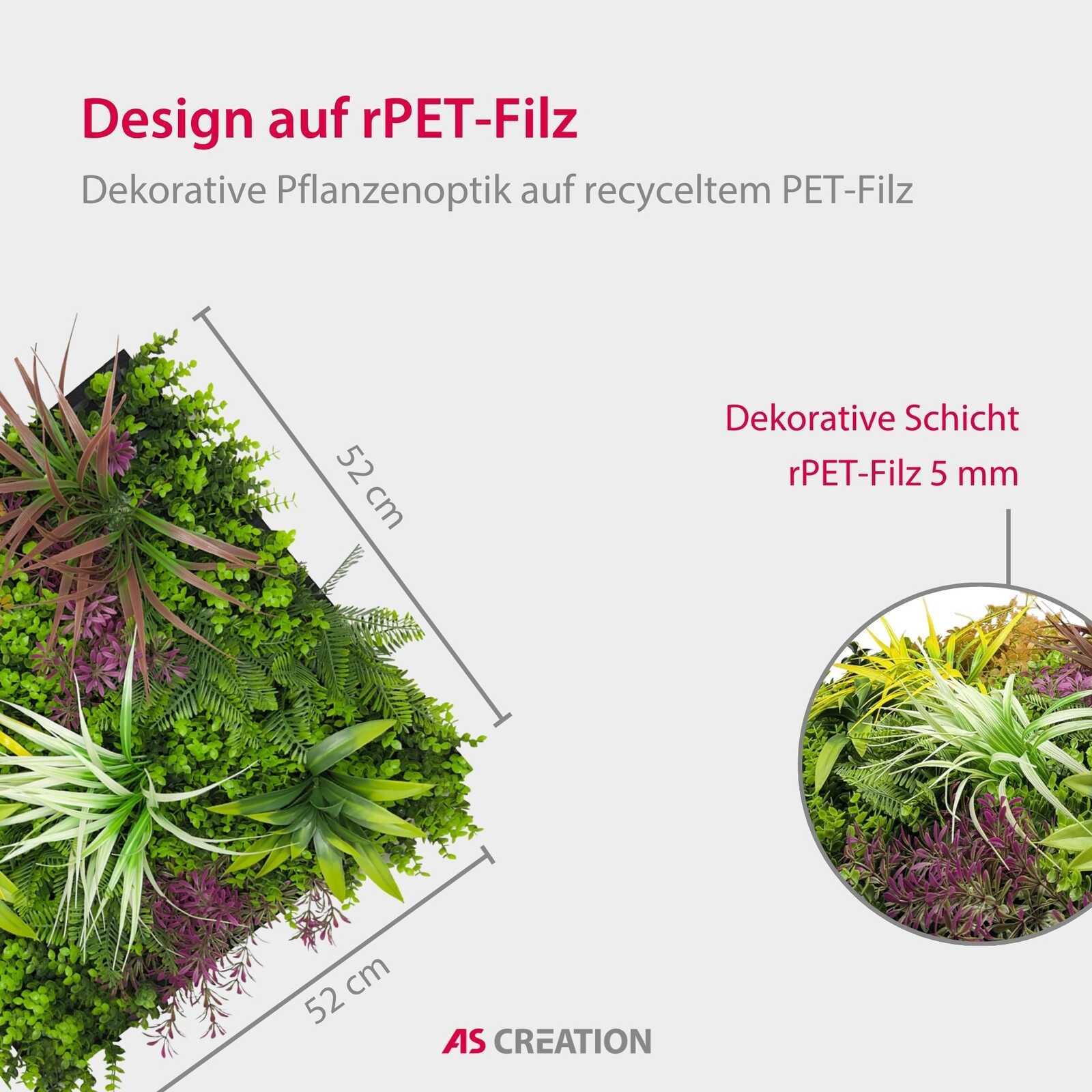 pflanzendepot, dekorative pflanzen, künstliches pflanzenmodell, rPET-Filz, grünpflanzen mix