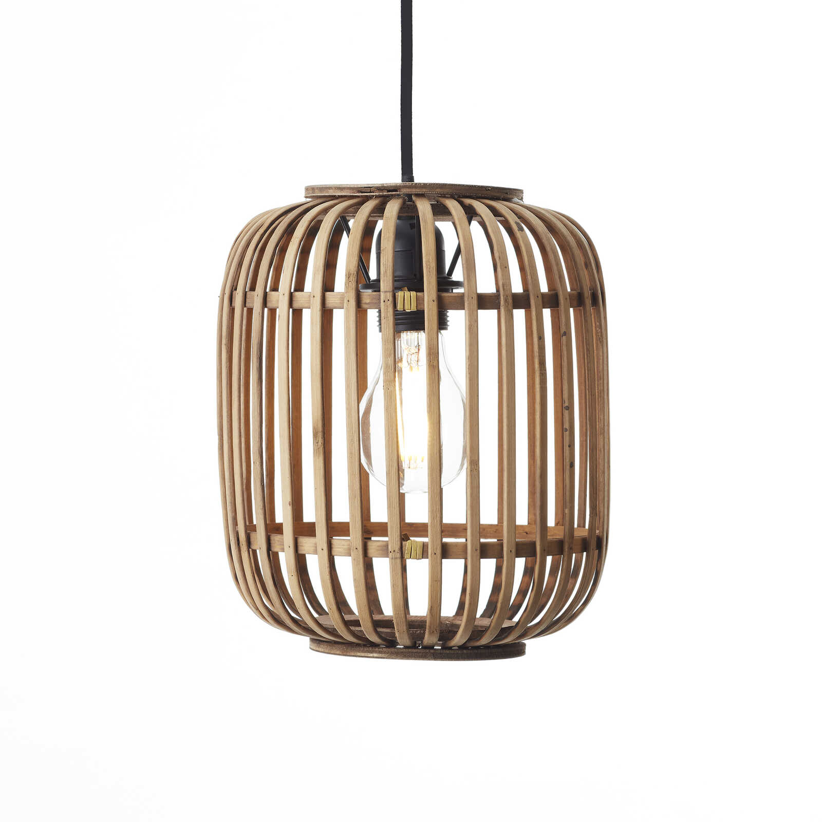 Pendelleuchte aus Bambus - Willi 12 – Braun