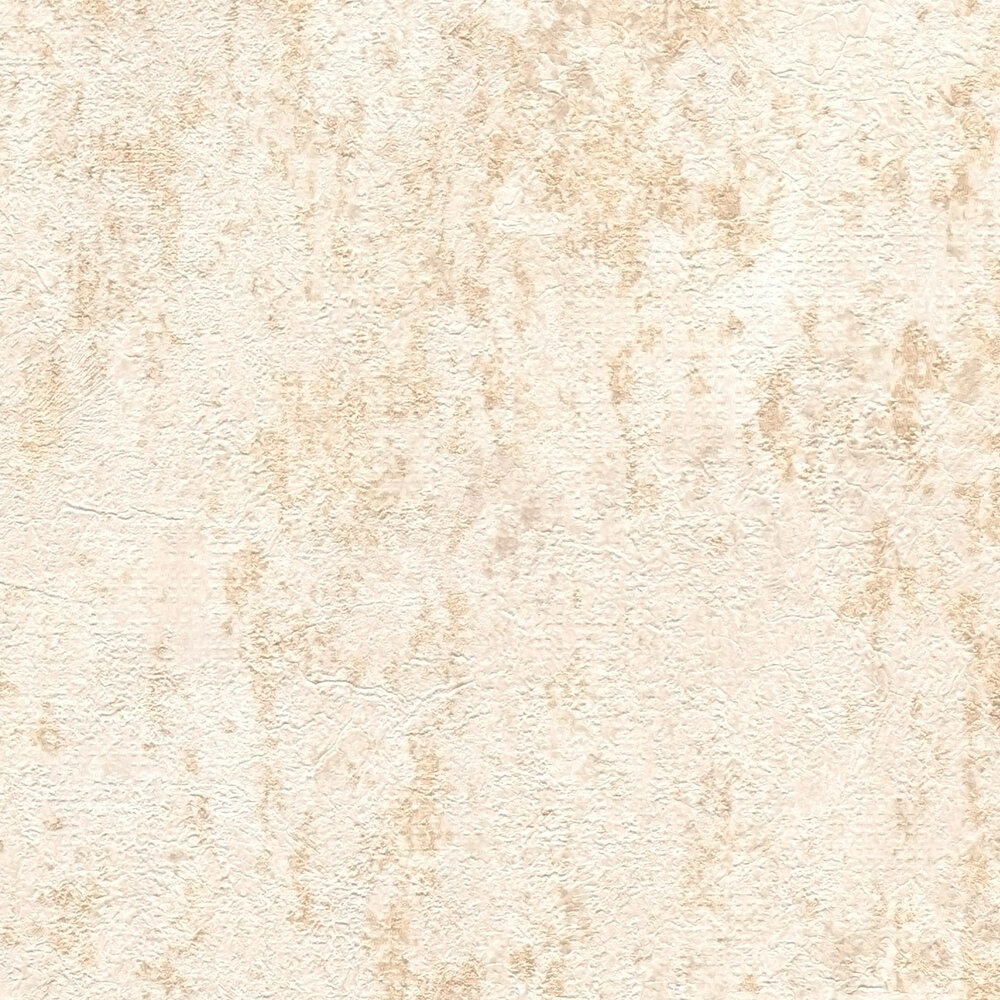             Fein texturierte Vliestapete in Putzoptik im Beton-Look – Creme, Beige, Metallic
        