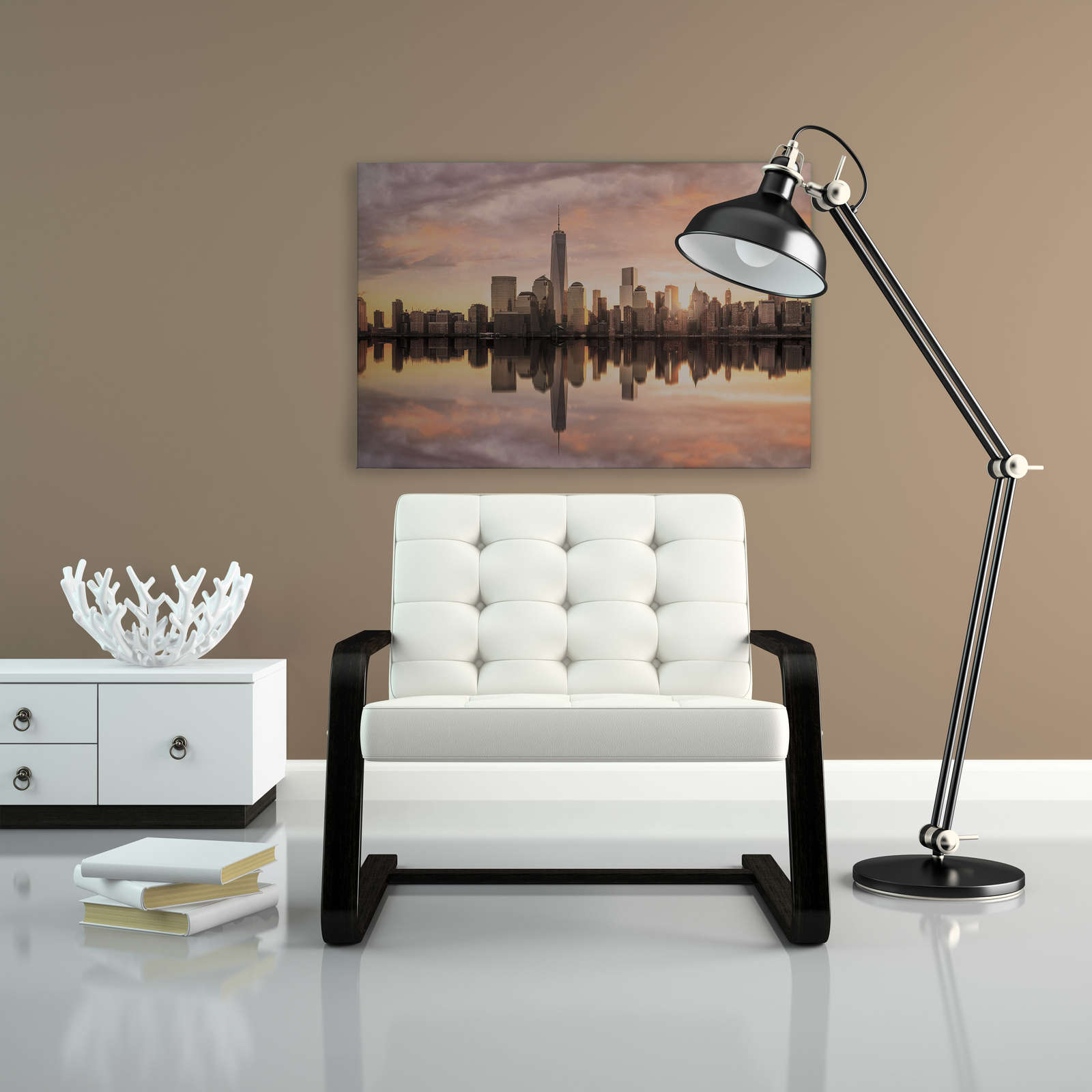 Leinwand New York Skyline am Abend – 0,90 m x 0,60 m