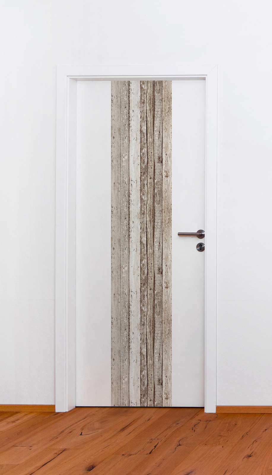             Vintage Holzoptik Tapete im Landhaus Stil – Braun
        