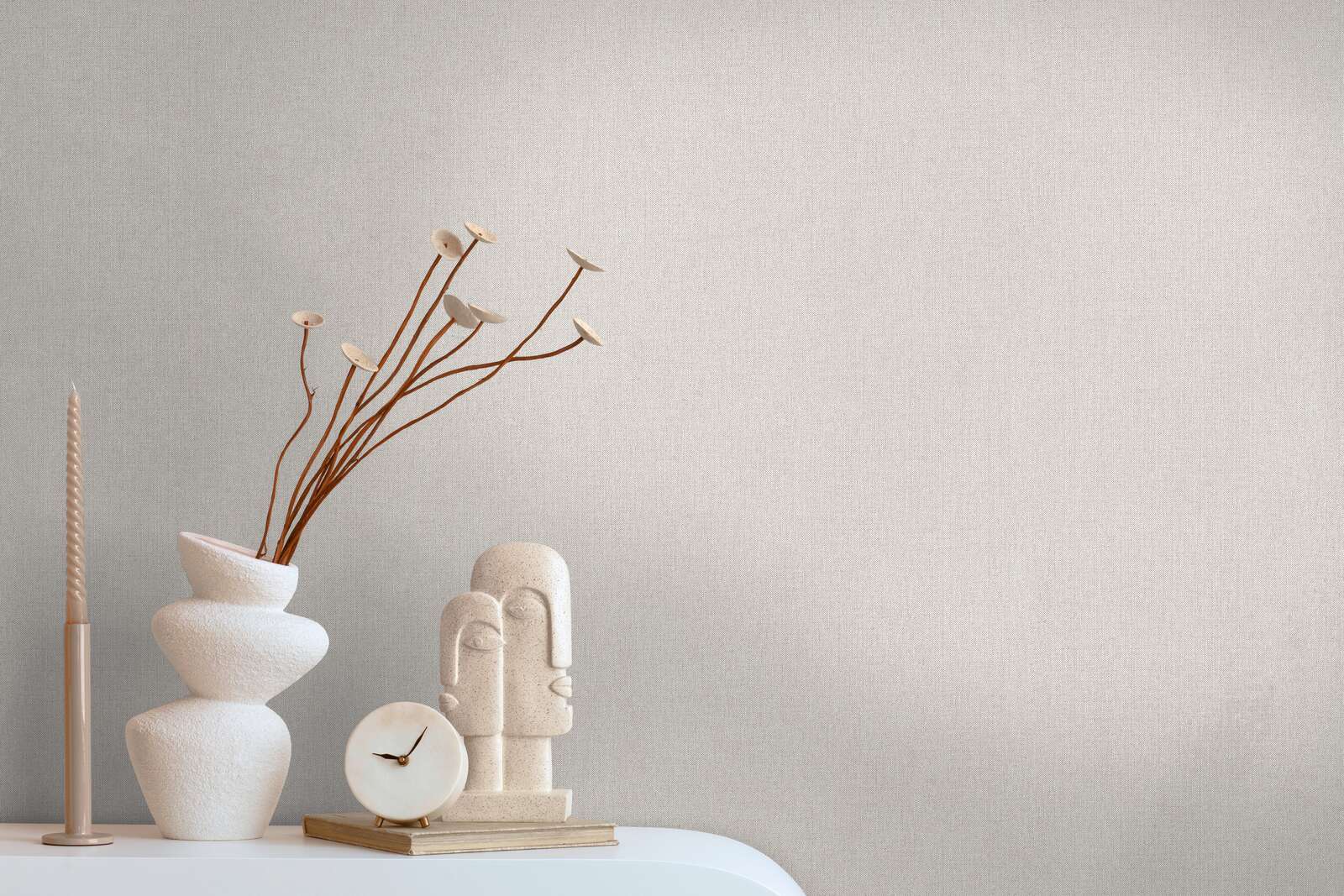 deko, vase, zweige, uhr, skulptur
