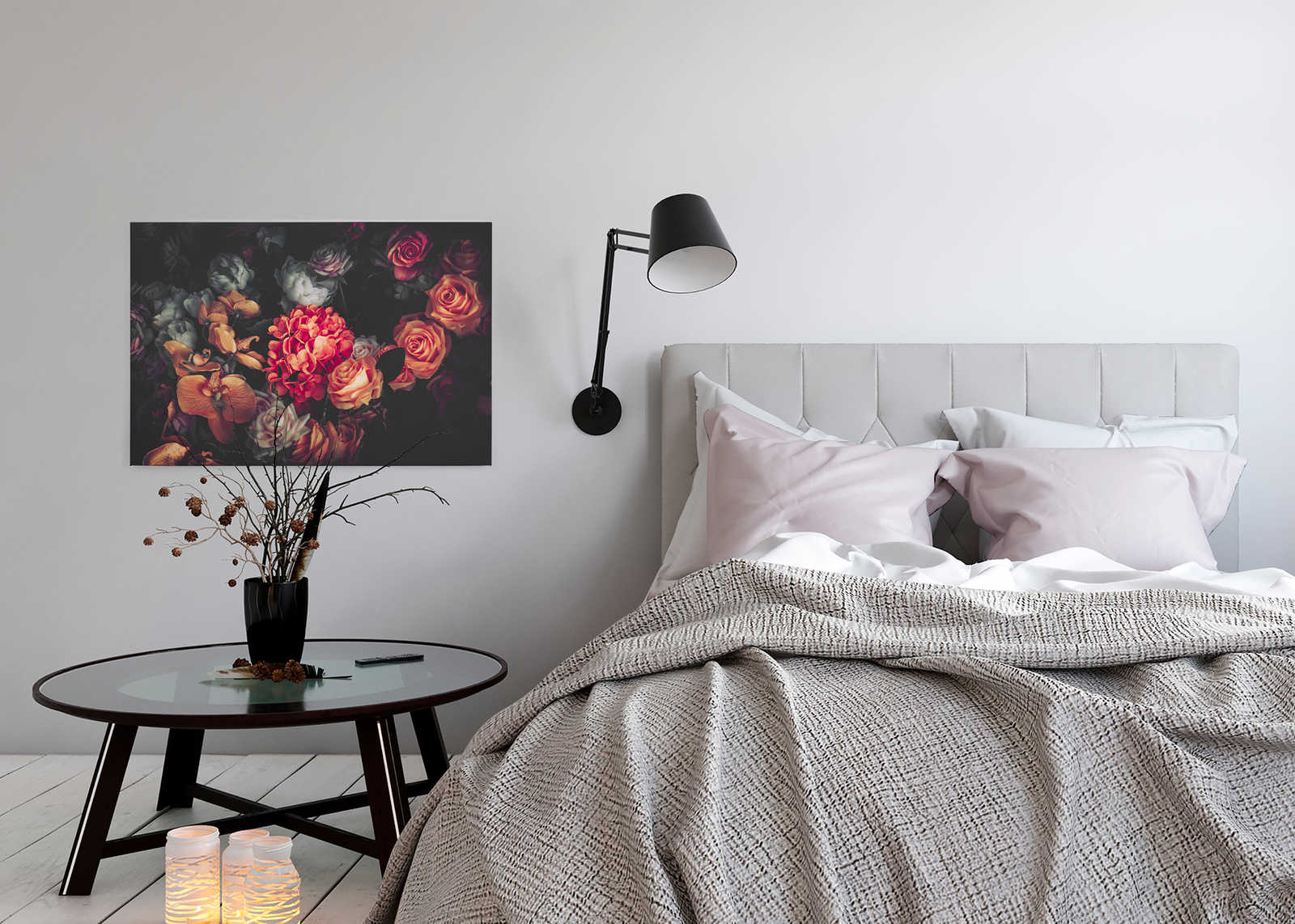 Rosen Blumenstrauß Leinwand – 0,90 m x 0,60 m