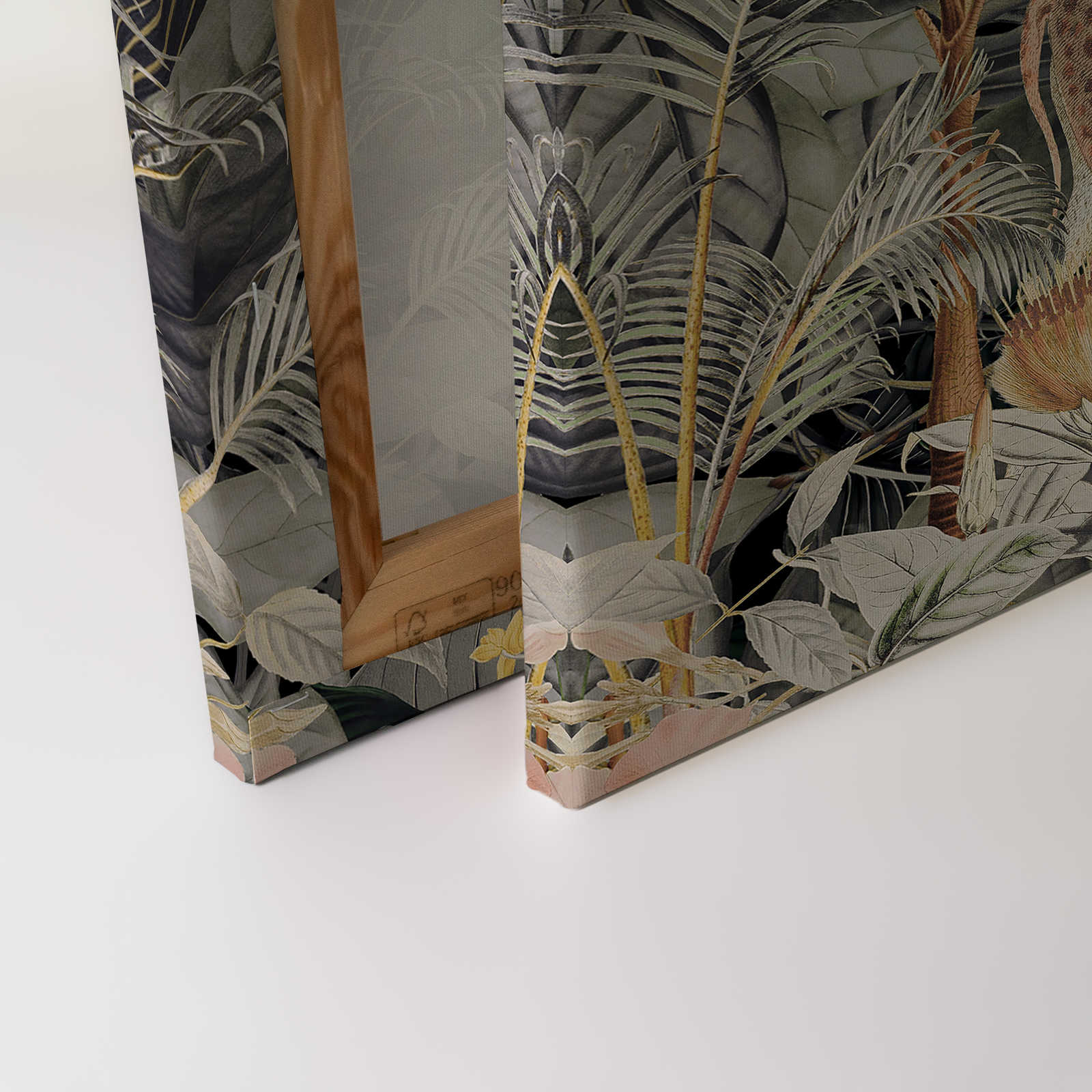             Tierisches Leinwandbild Giraffe & Affen wildes Dschungelmotiv – 0,90 m x 0,60 m
        