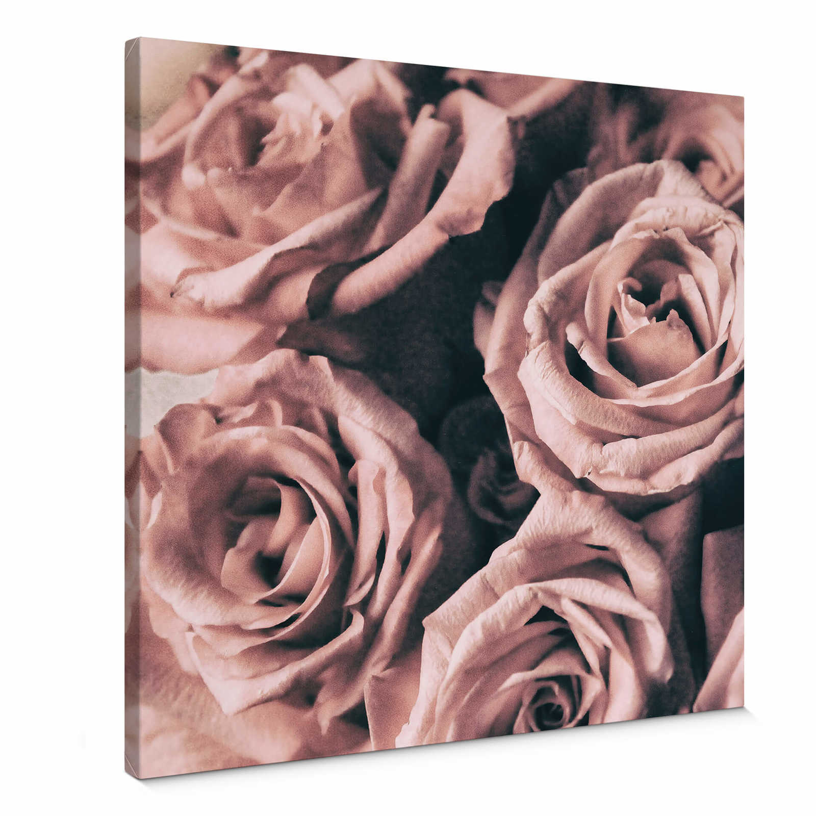         Canvas schilderij Vintage Stijl Rozen Bloemmotief - 0,50 m x 0,50 m
    