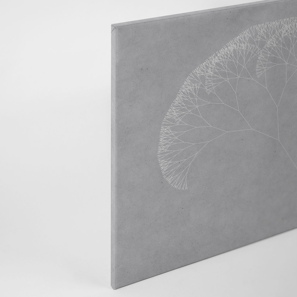             Leinwandbild Pusteblumen Baum | grau, weiß – 0,90 m x 0,60 m
        