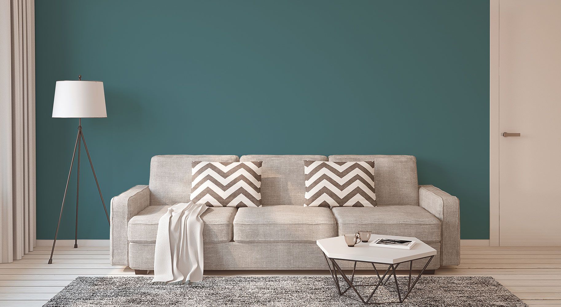 Einfarbige Tapete Glatt Grün