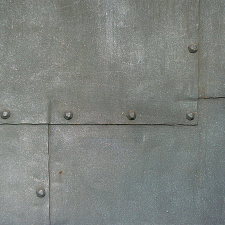 Metallschindel,  Stahlplatten,  Rostfarbend,  Schraubennägel,  Oberflächenstruktur