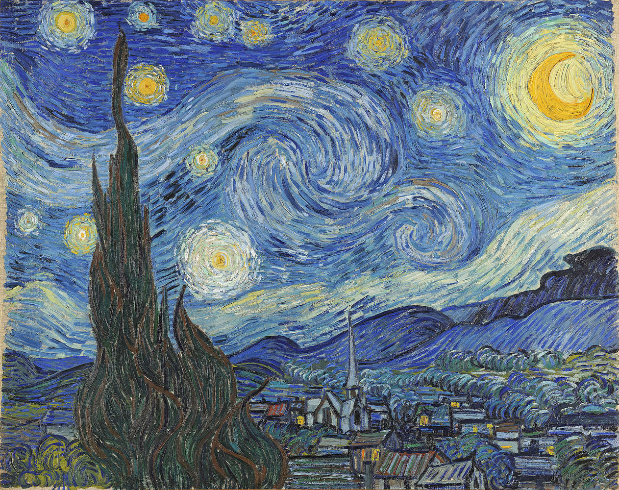             Fototapete 'Die Sternennacht' von Vincent van Gogh
        