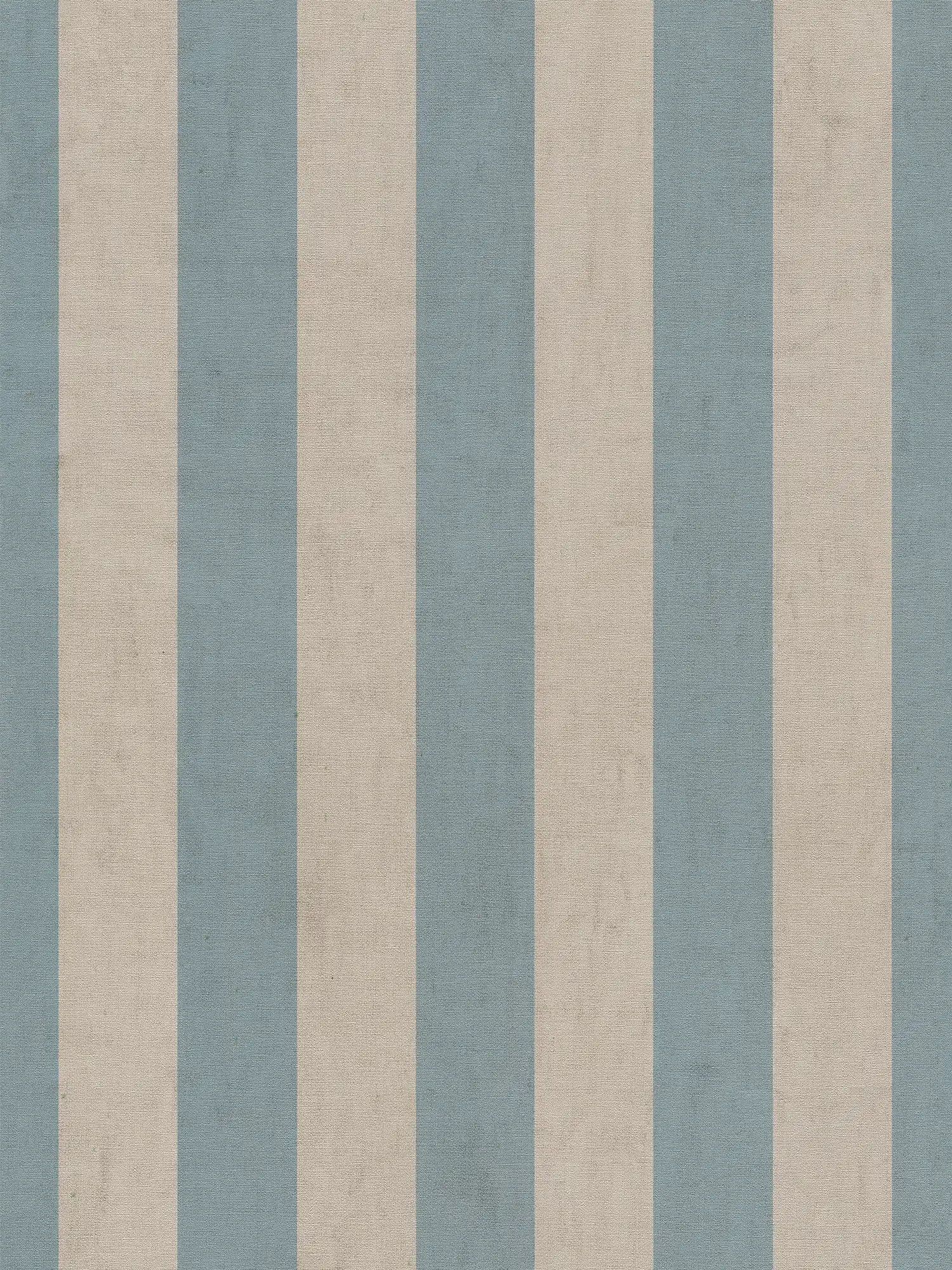 Elegante Vliestapete mit klassischem Streifenmotiv und leichter Oberflächenprägung – Blau, Creme