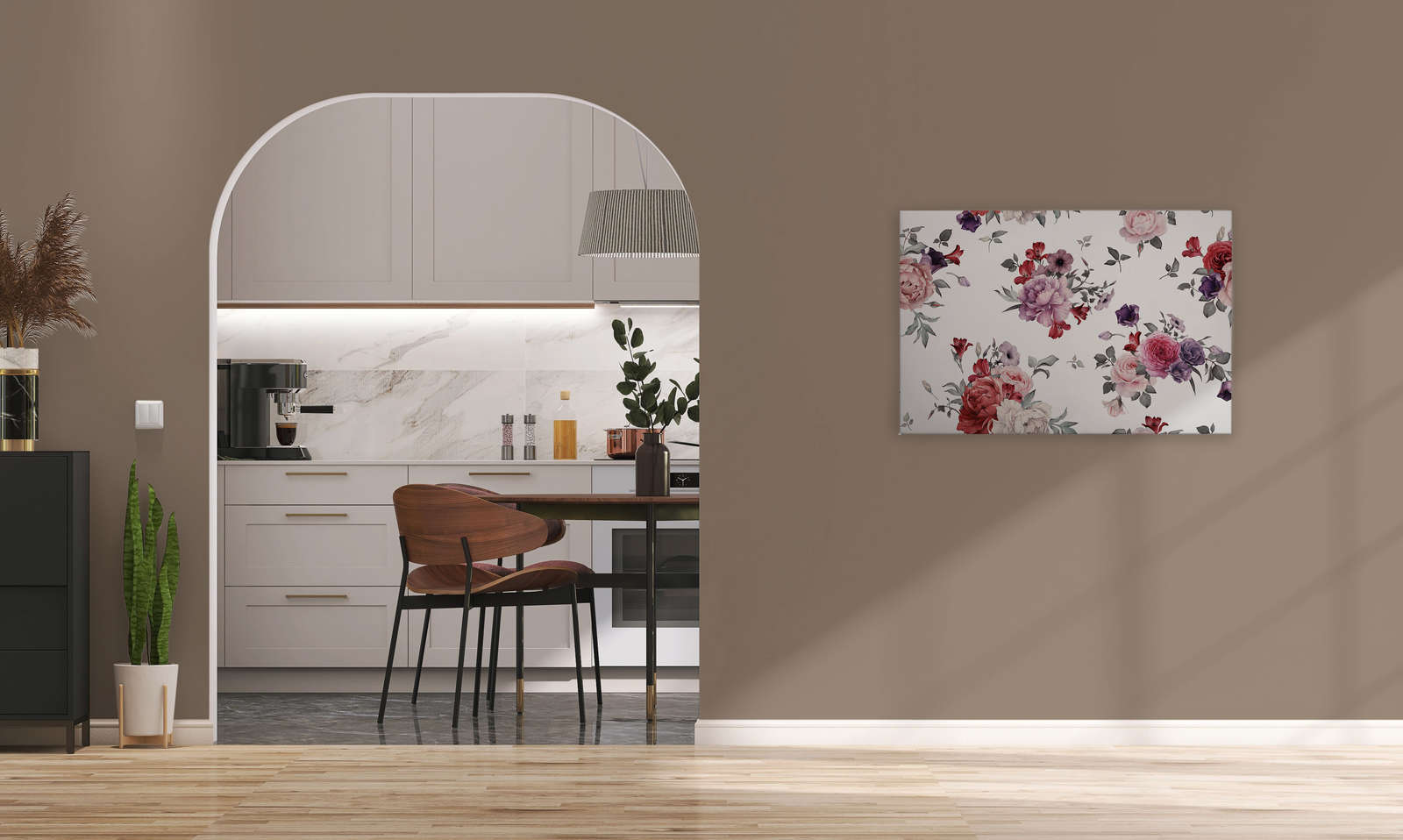             Leinwand romantische Blumen – 0,90 m x 0,60 m
        
