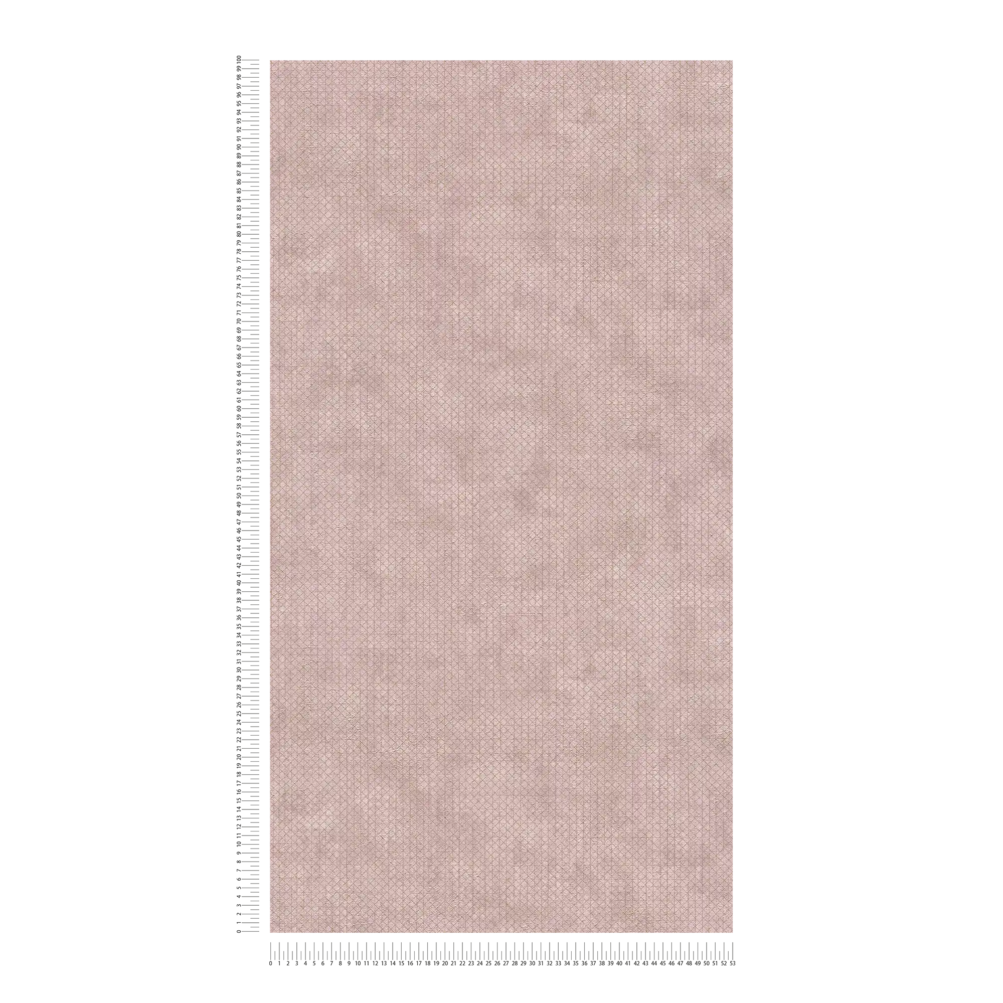             Altrosa Tapete mit Gold-Linienmuster – Metallic, Rosa
        