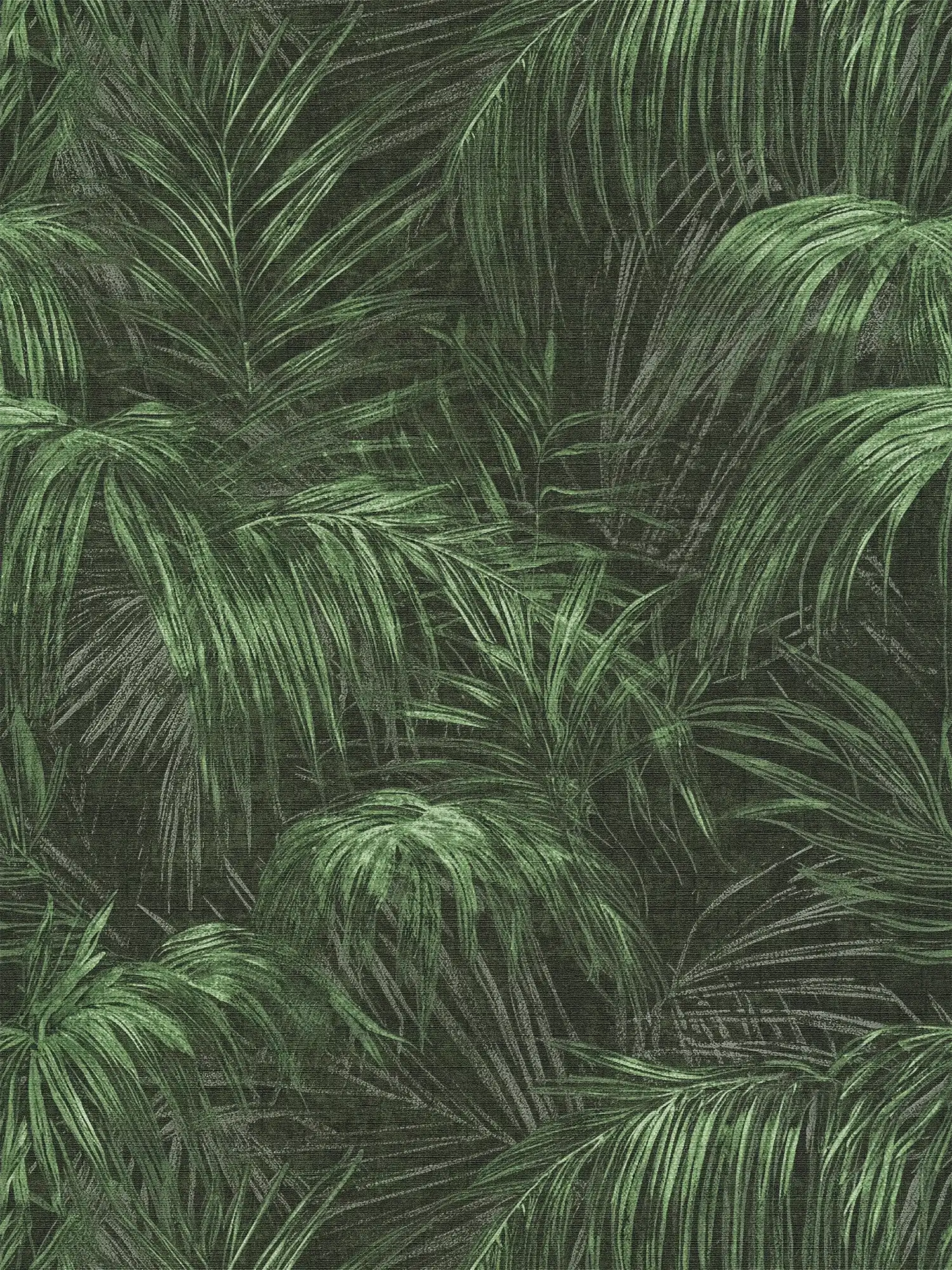 Einfarbige Vliestapete mit Texturwirkung in schlichtem Farbton von MICHALSKY – Grün, Schwarz