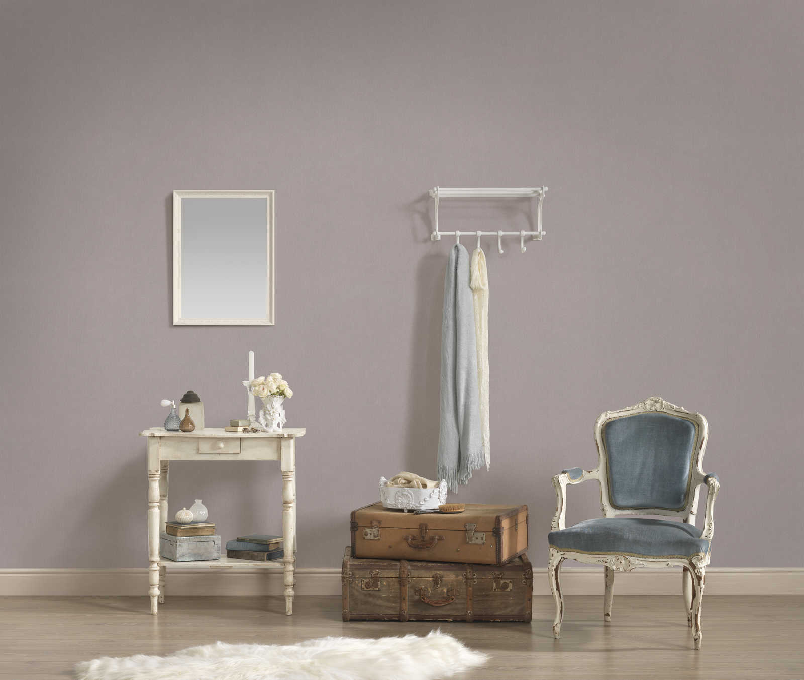             Unitapete Grau mit Farbschraffur, glattes Vlies
        