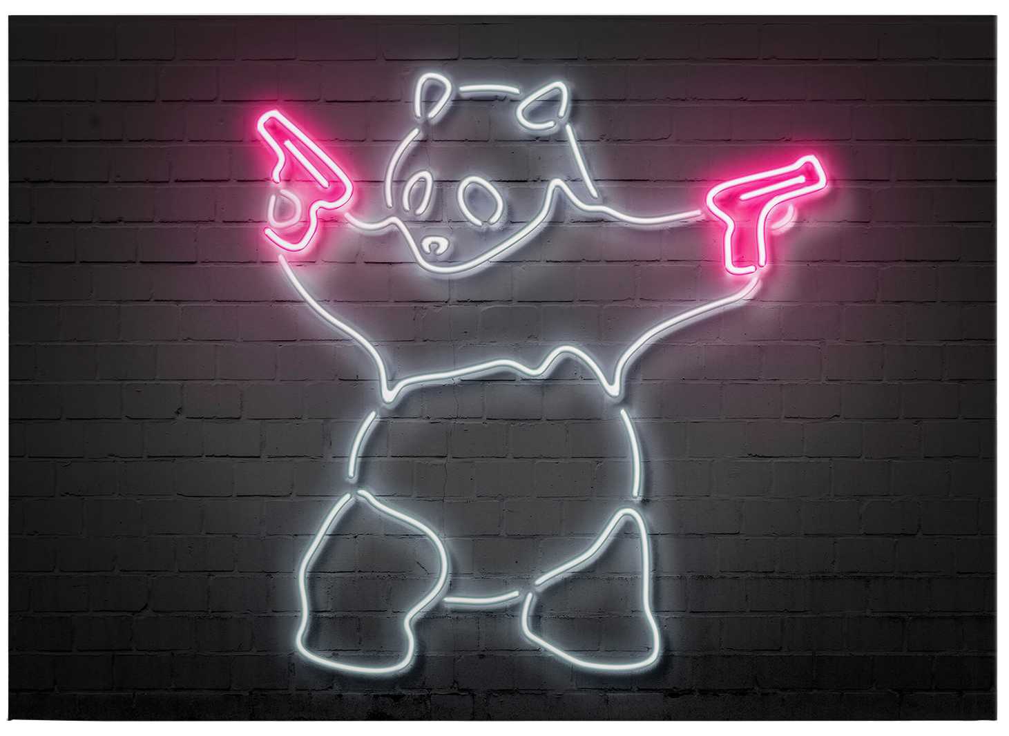             Leinwandbild Neonschild 'Panda' von Mielu – 0,70 m x 0,50 m
        